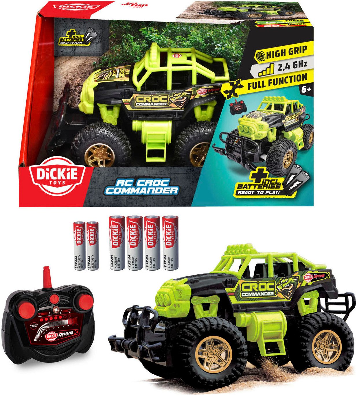 Dickie Toys Radiografisch bestuurbare auto RC Croc Commander, 2,4GHz