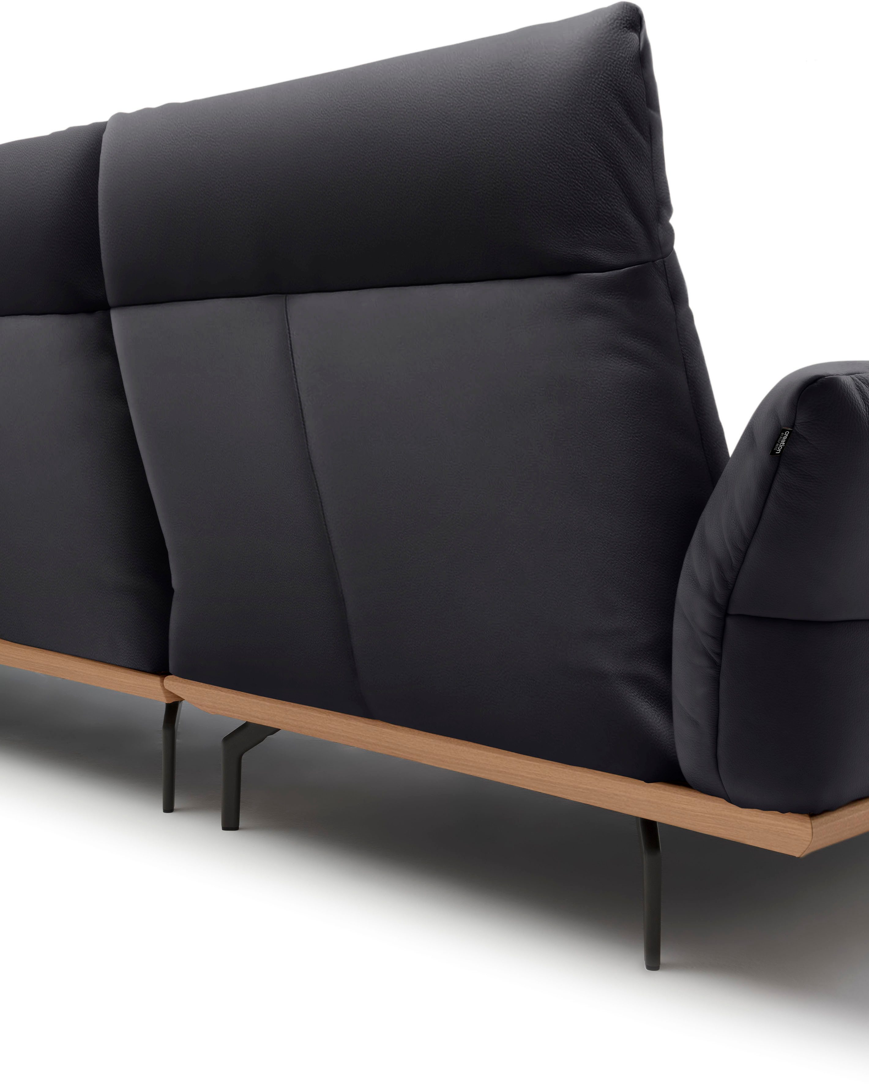 Creation BY ROLF BENZ Hoekbank Hs.460 Sokkel in eiken, onderstel in umbra grijs, breedte 318 cm