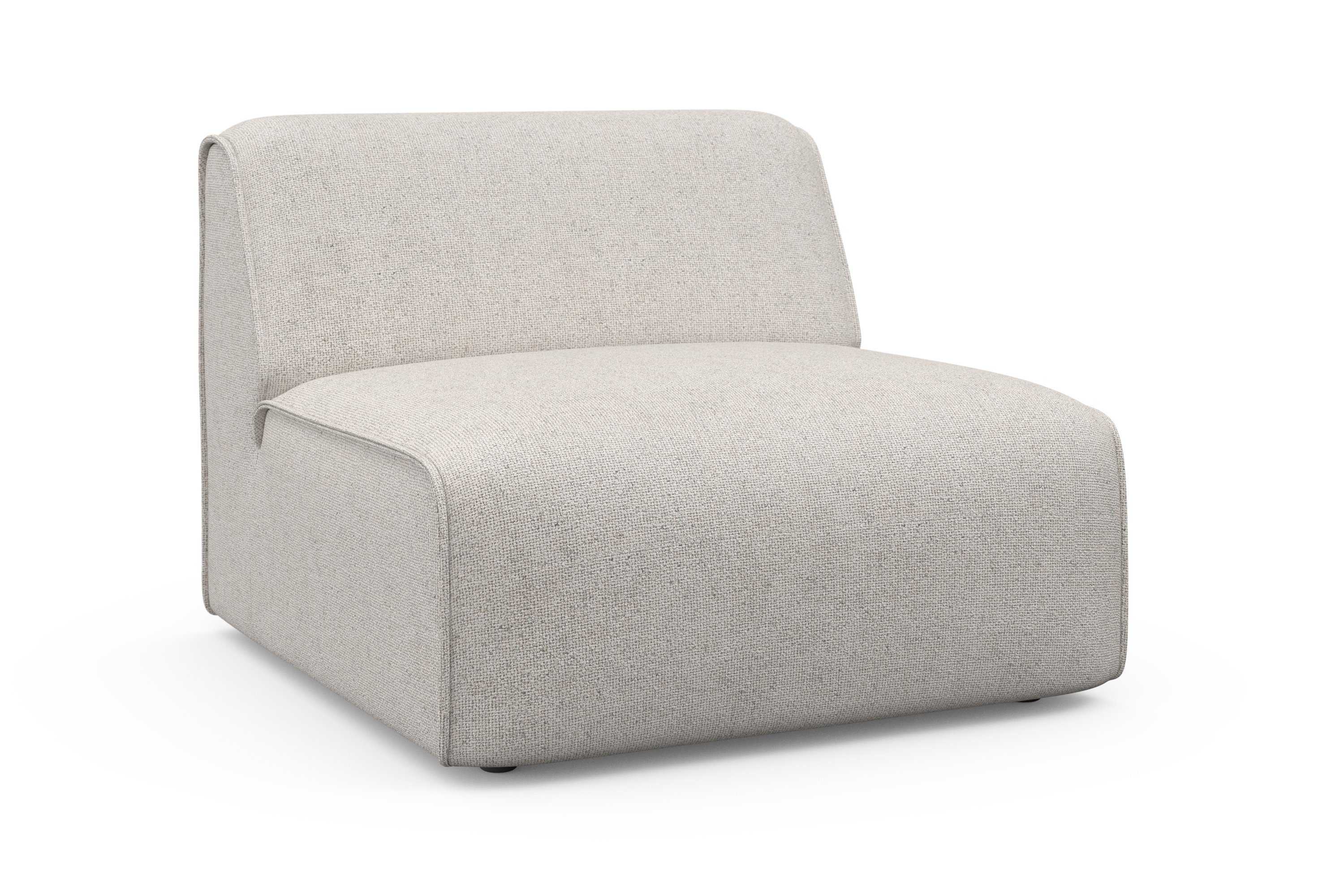 RAUM.ID Fauteuil Merid sofa-middenelement, afmetingen B/D/H: 84/97/46 cm als module of apart te gebruiken, voor individuele samenstelling