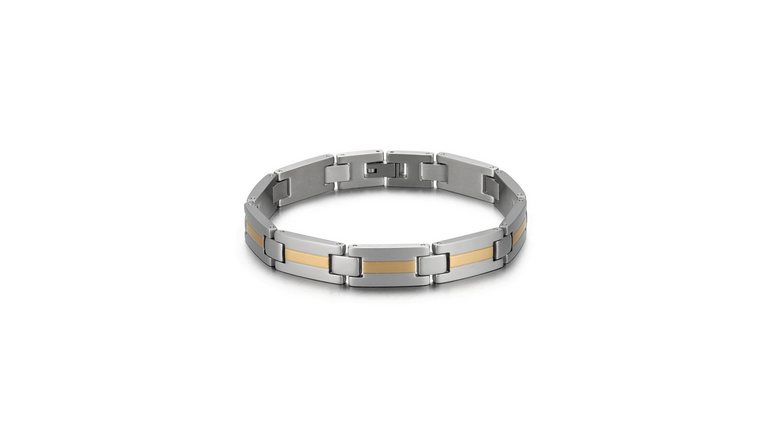 Firetti armband »10 mm, bicolor, matt, teilw. IP-beschichtet, massiv«