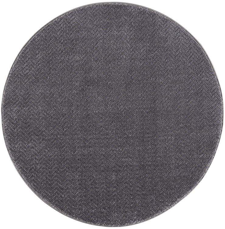 Carpet City Vloerkleed Frisé-tapijt FANCY805 Korte pool, uni, 3D-look, zigzag-look