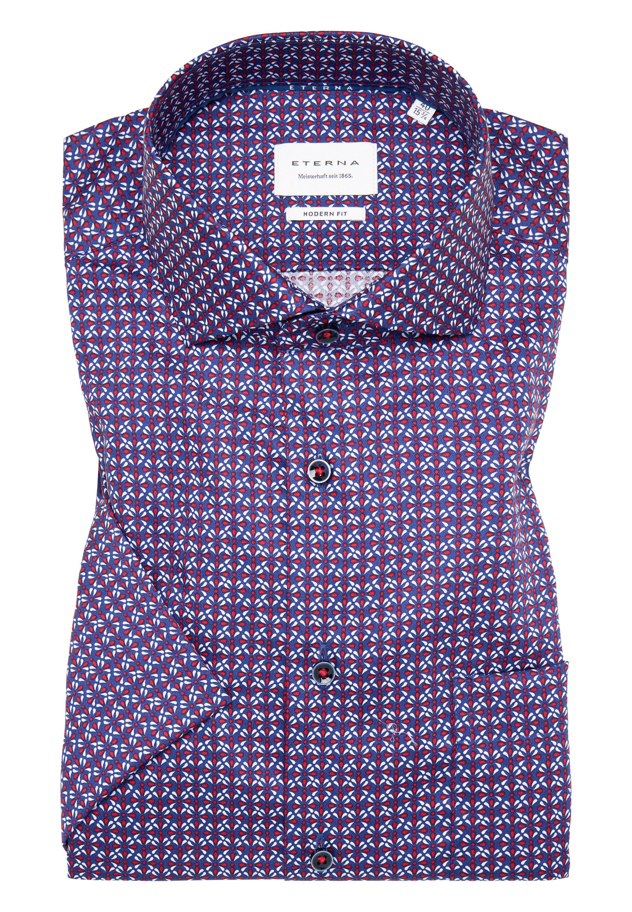 Eterna Overhemd met korte mouwen MODERN FIT NON IRON (strijkvrij)