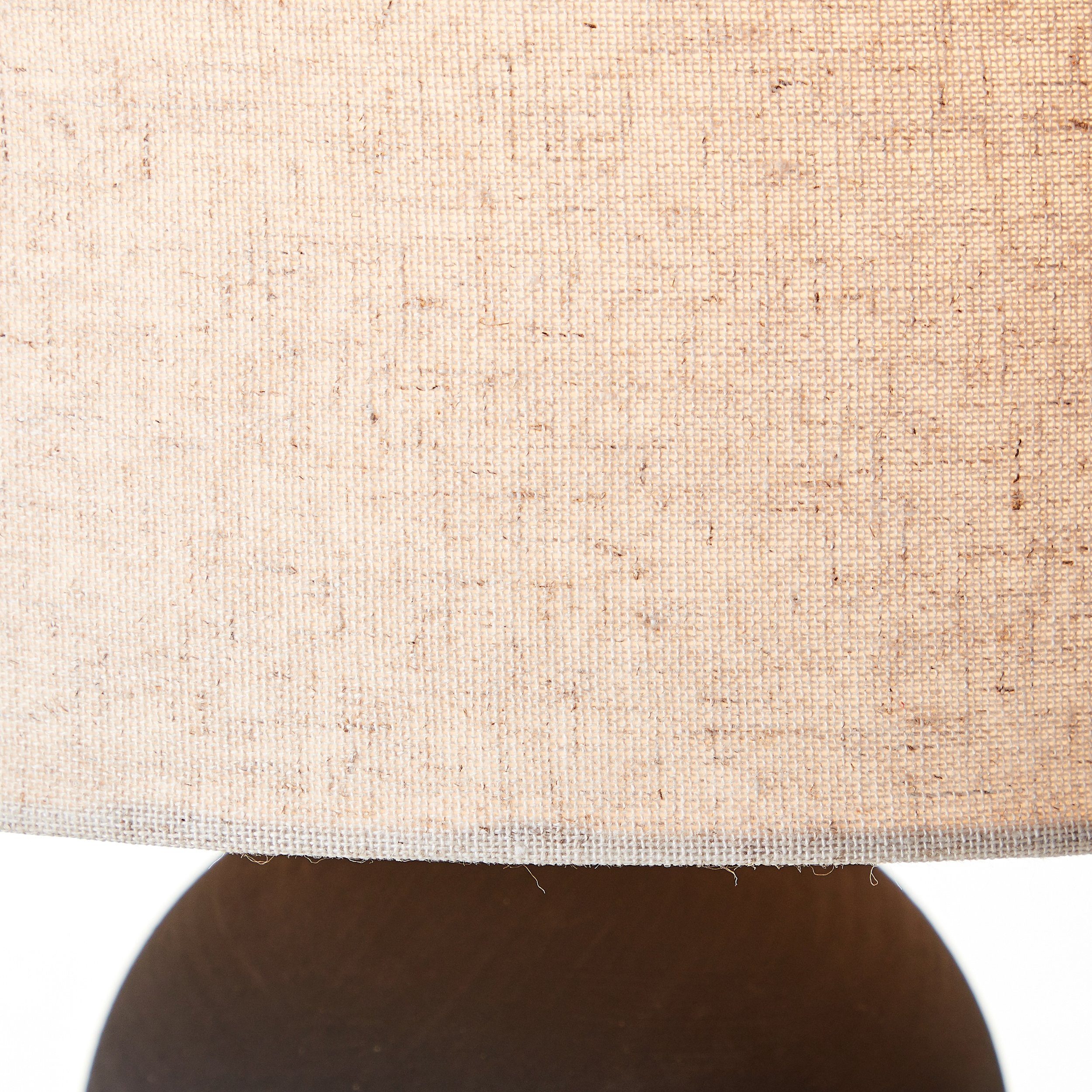 LeGer Home by Lena Gercke Tafellamp Malu max. 40w, linnen lampenkap, keramiek, hoogte: 37,5 cm, ø 22 cm (1 stuk)