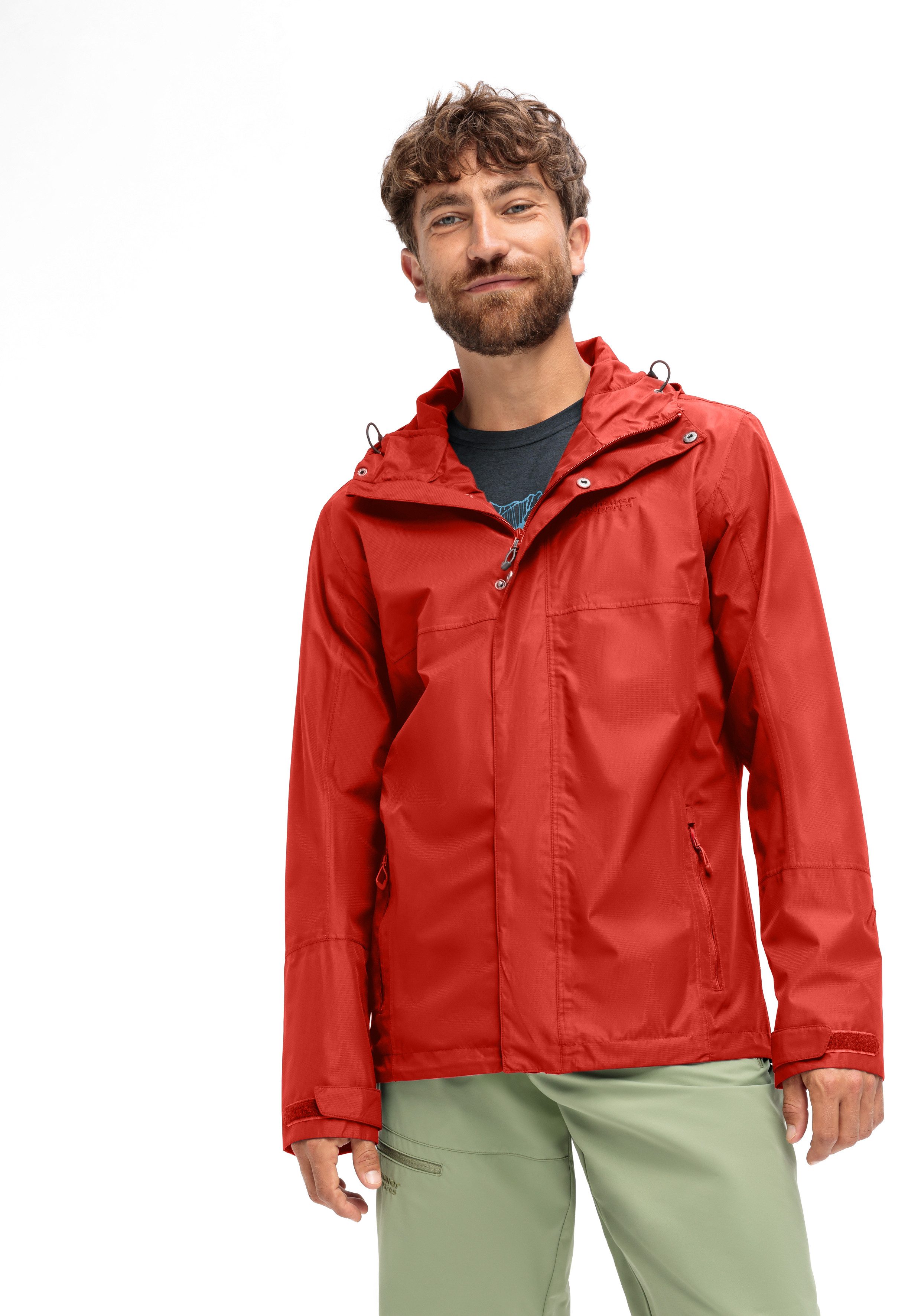 Maier Sports Outdoorjack Abbenstein M Heren jacke waterdicht, functionele jas met 2 buitenzakken + binnenzak
