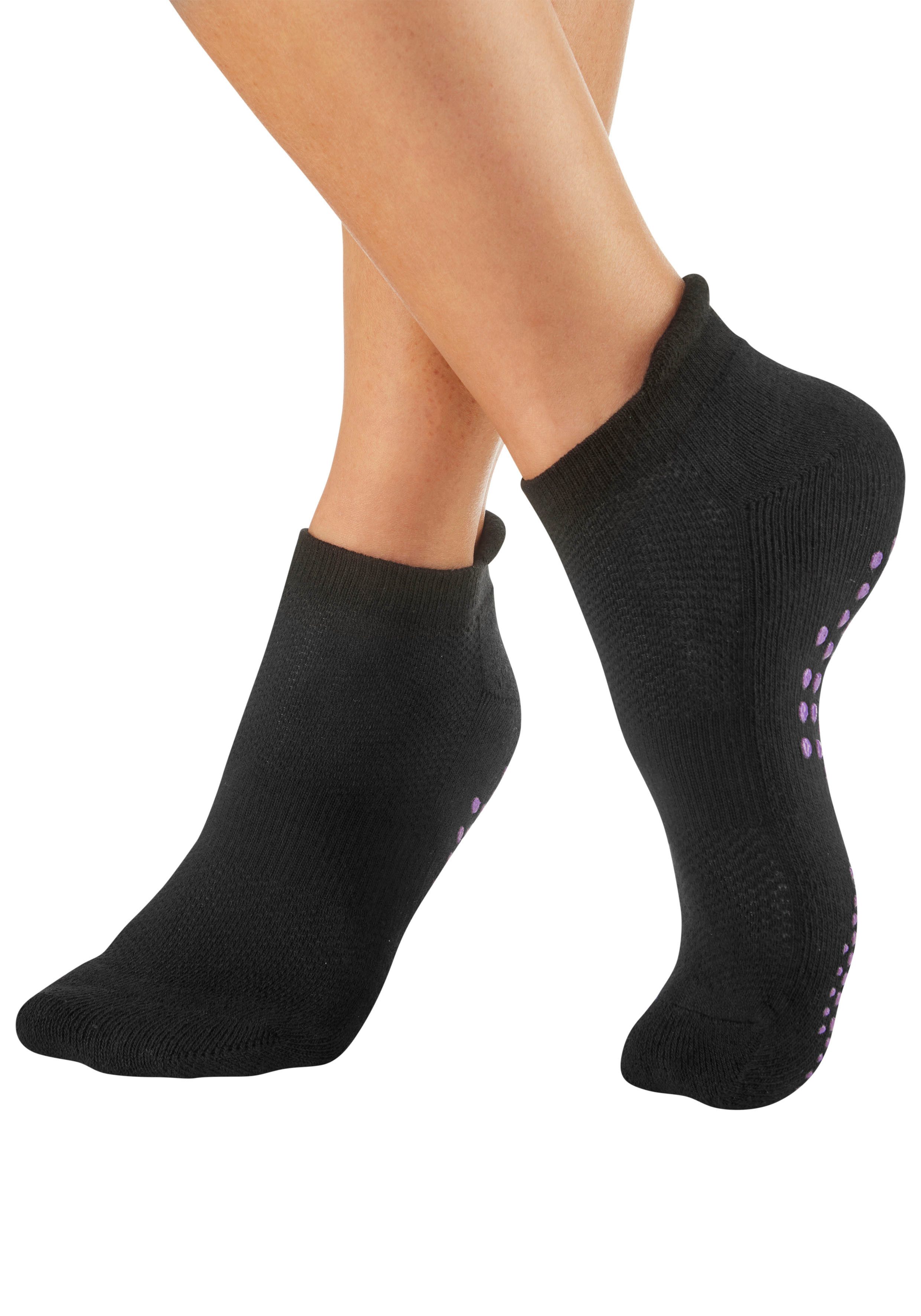 Lavana ABS-sokken met gekleurde nopjes (set, 3 paar)