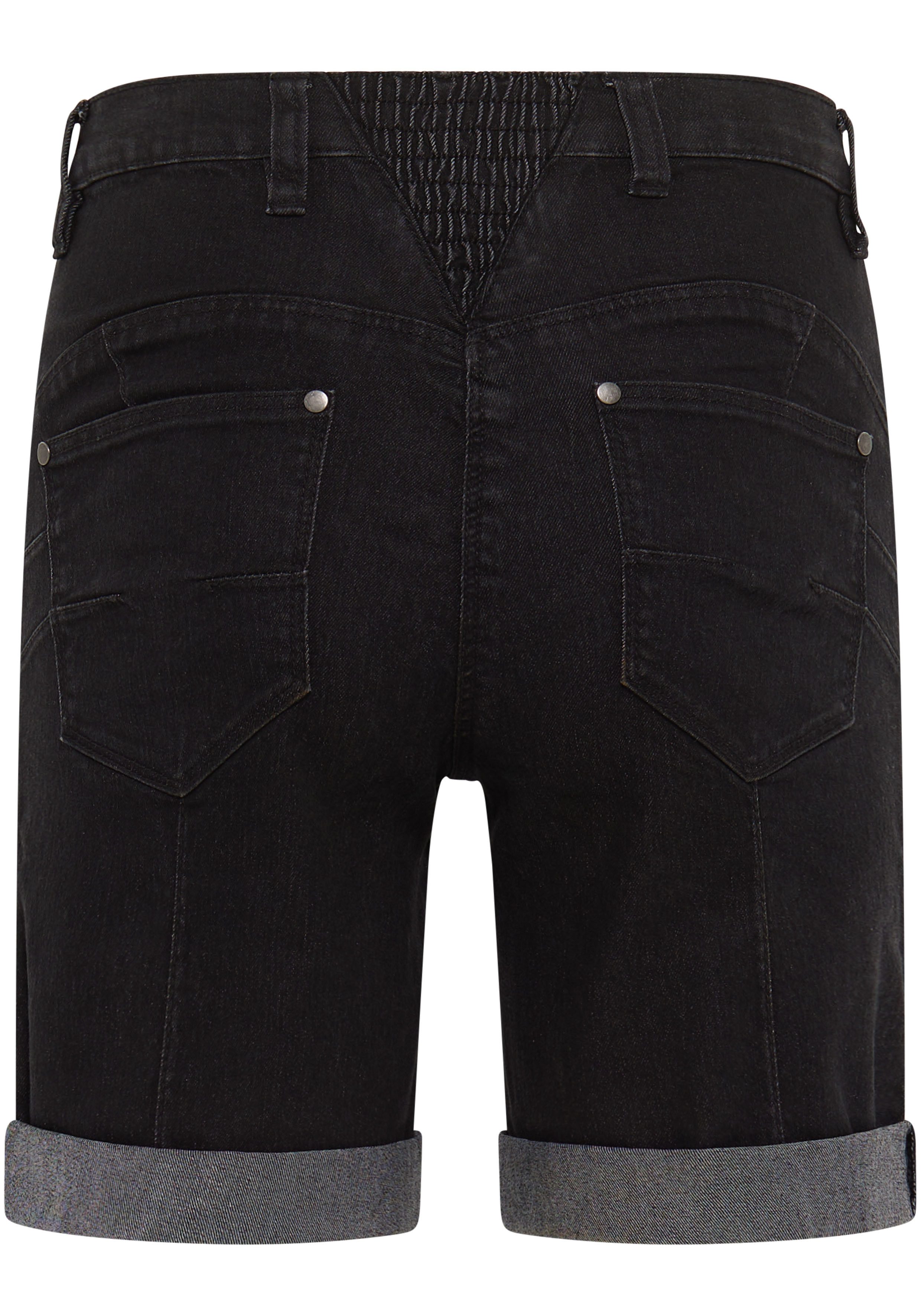 Arizona Jeansbermuda wijde pasvorm korte pasvorm hoge taille