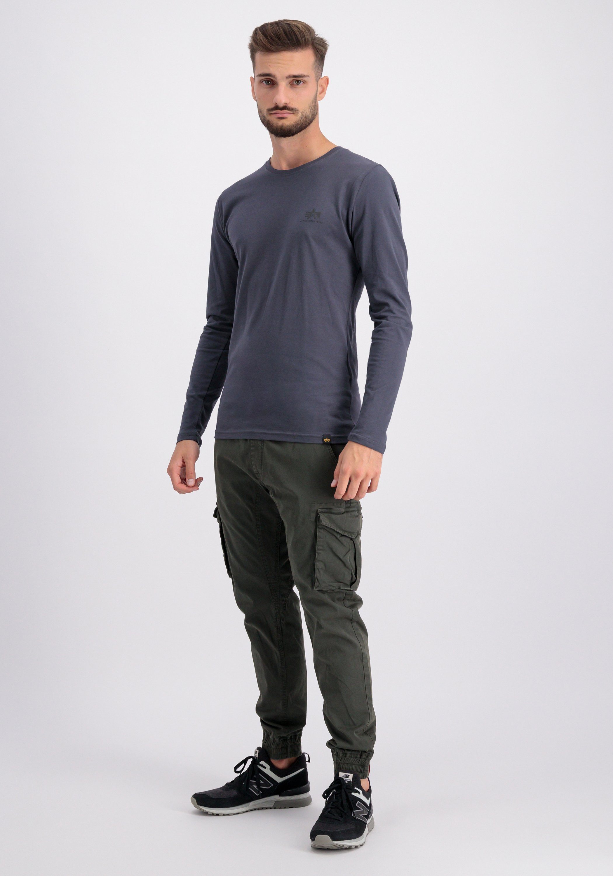 Alpha Industries Longsleeve Alpha Industries Men - Longsleeves Back Print Heavy LS