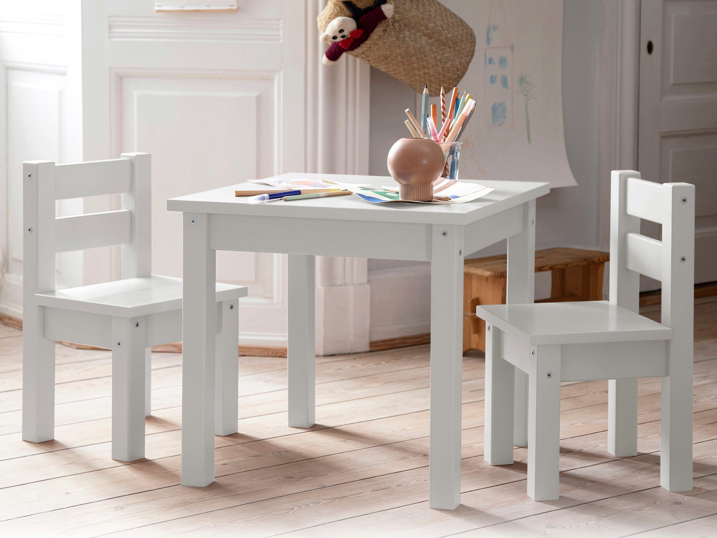 Hoppekids Kinderzithoek MADS kinderzithoek in vele kleuren, met twee stoelen (set, 3-delig)