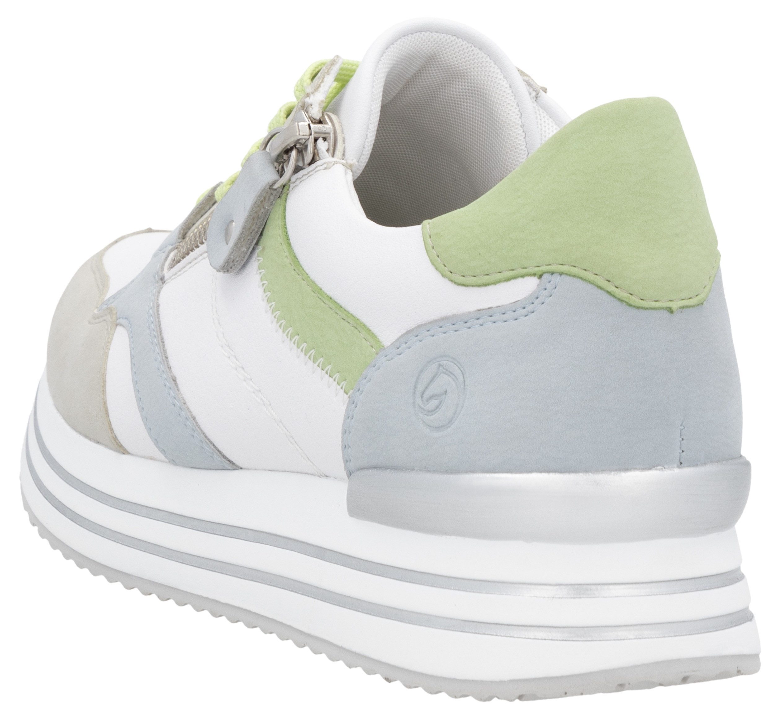 Remonte Plateausneakers vrijetijdsschoen, lage schoen, veterschoen met losse zachte inlegzool