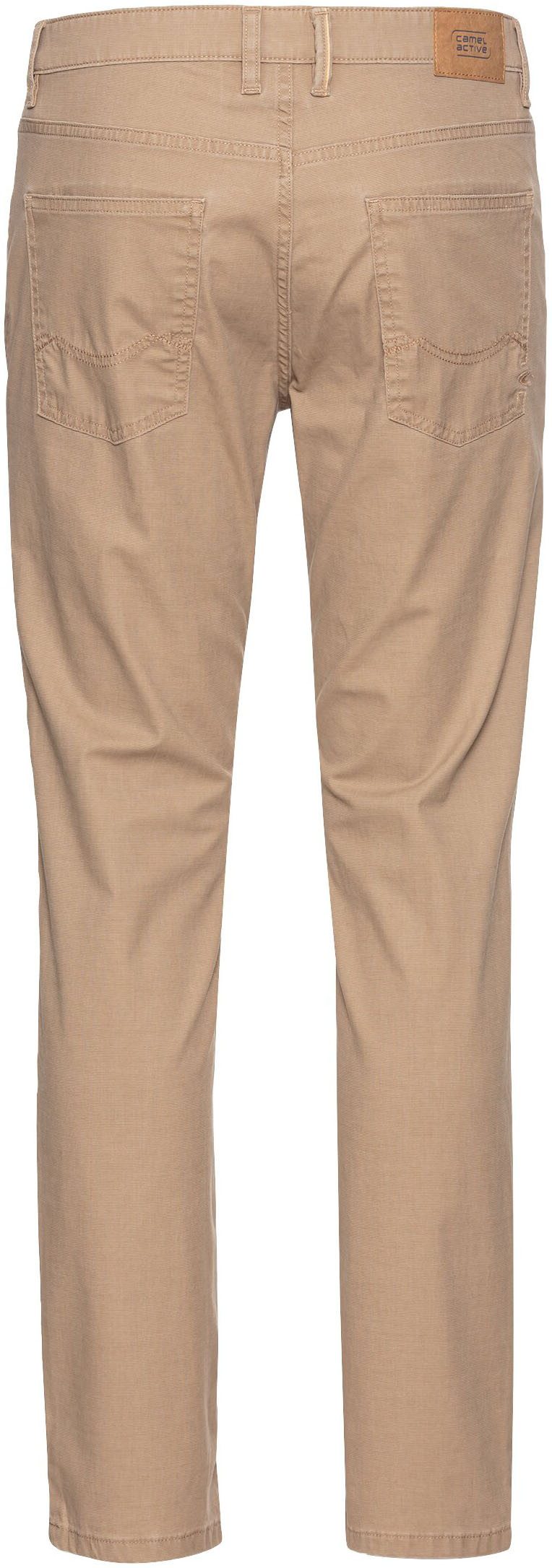 camel active 5-pocket jeans met leren merklabel