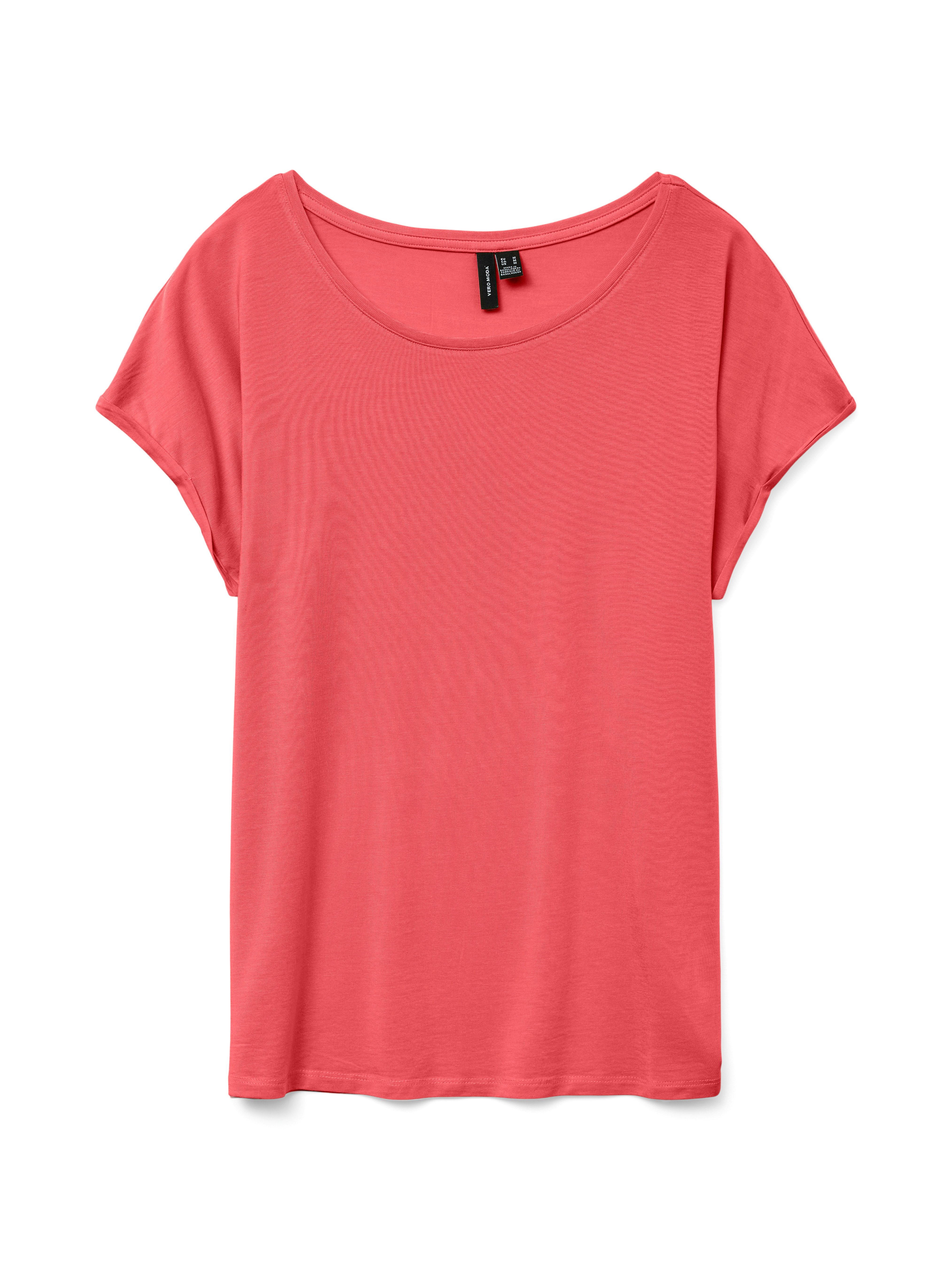 Vero Moda Shirt met ronde hals VMAVA PLAIN SS TOP GAJRS NOOS