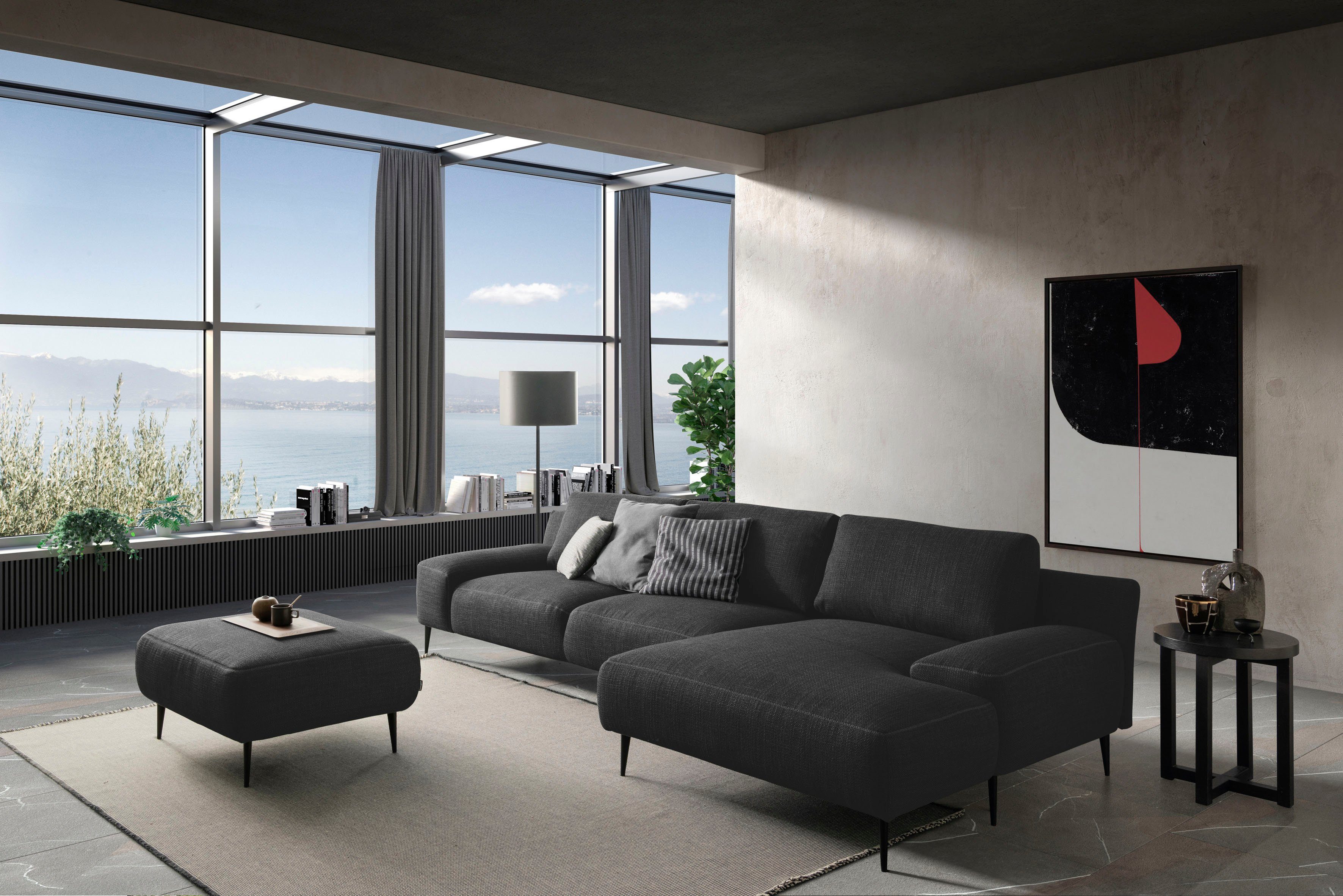 designwerk Hocker Forma, zeitloser Desighocker mit aktuellem Fuß in hoogwaardige afwerking