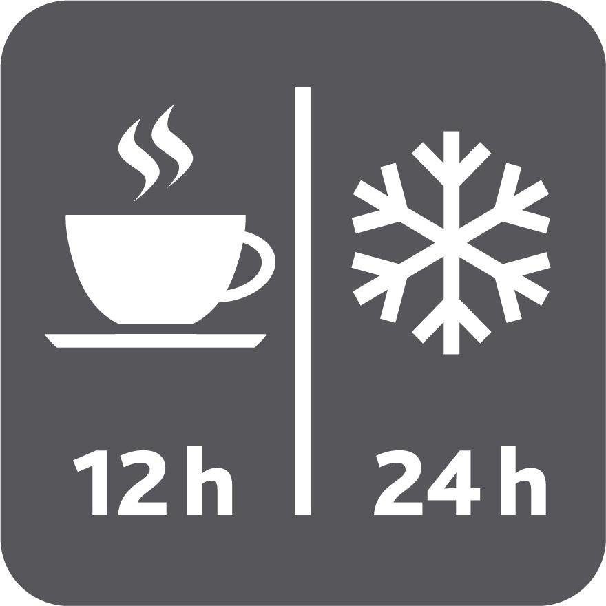 Emsa Thermoskan Soft grip Zacht grip handvat, 100% dicht, lekvrij, ruimtebesparend, roestvrij staal