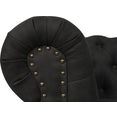 home affaire chesterfield-fauteuil aarburg luxueuze capitonnage en siernagels in chesterfield-design grijs