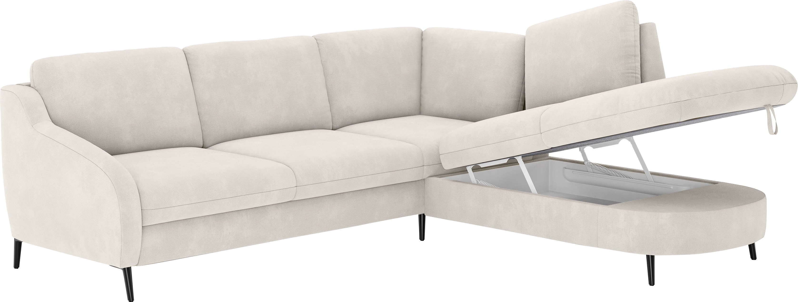 sit&more Hoekbank Soul L-vorm optioneel met bedfunctie en bedlade of lade