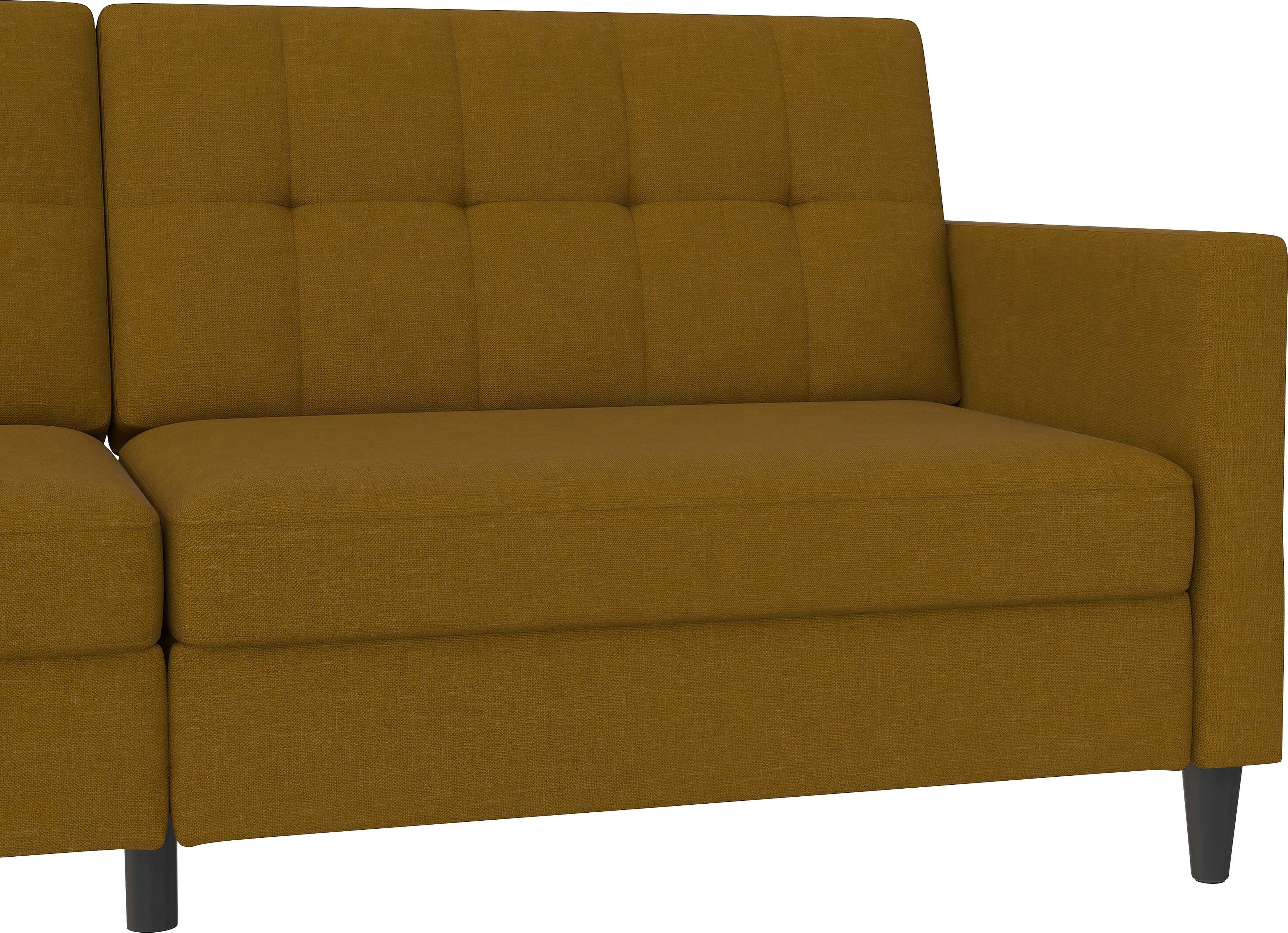 Dorel Home 3-zitsbank Hartford II Slaapfunctie, rugleuning 2-delig, 3-voudig verstelbaar, zithoogte 43 cm