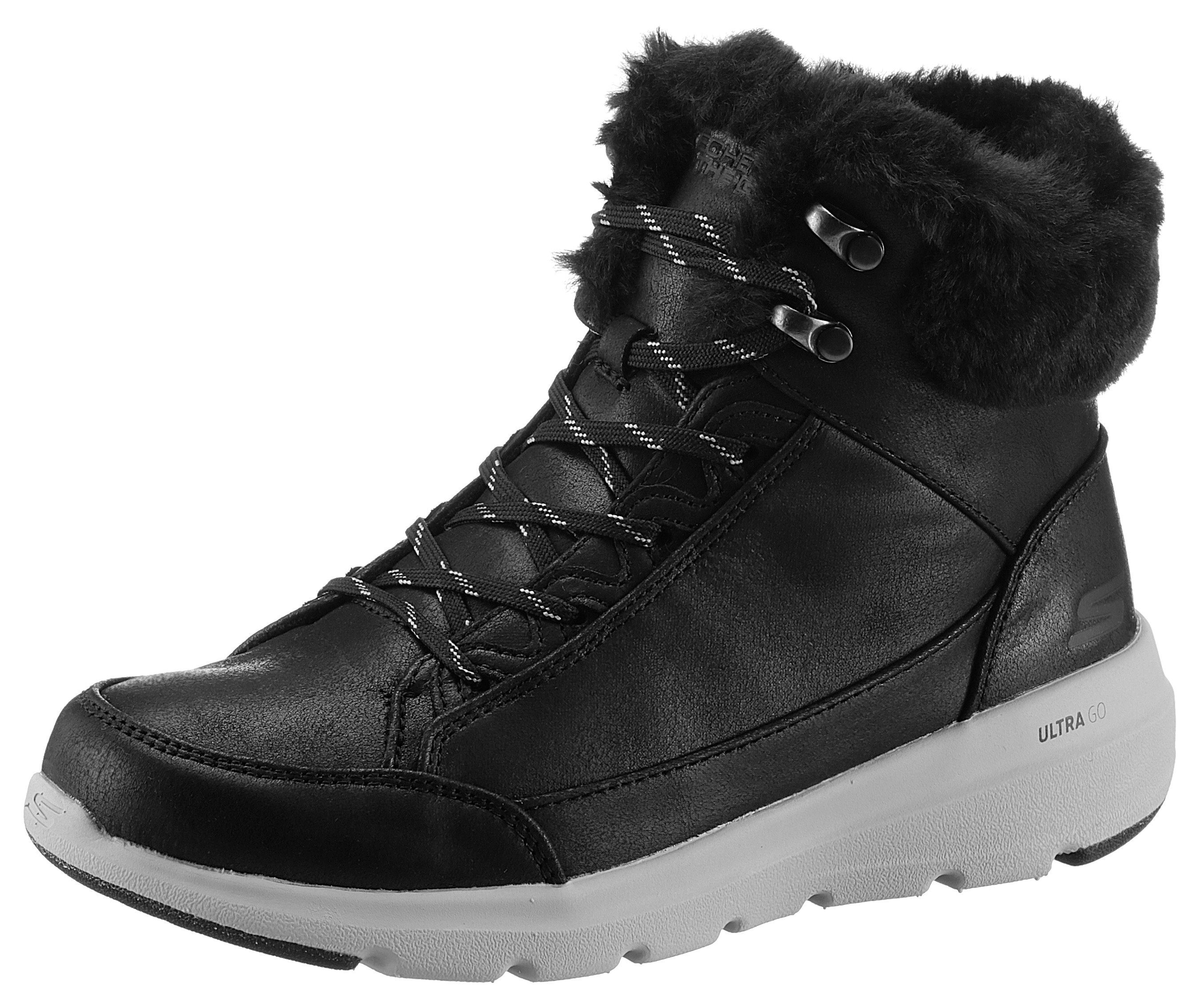 Skechers Winterlaarzen GLACIAL ULTRA-COZYLY , high top sneaker met ortholite binnenzool voor optimale demping dames winterlaarsjes maat 37 zwart