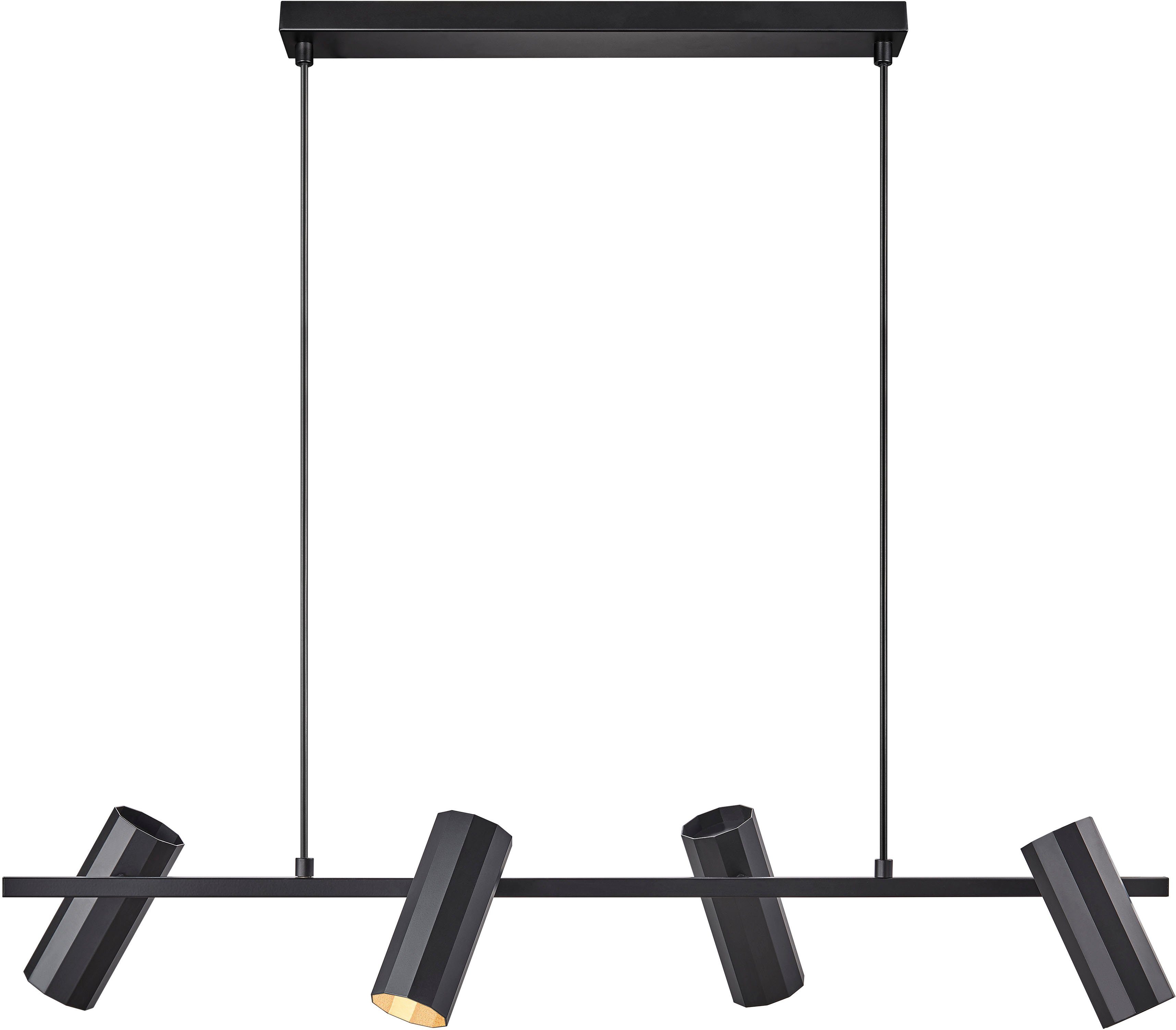 Nordlux Hanglamp Alanis Minimalistisch ontwerp, 10-zijdig profiel, matte messing-look (1 stuk)