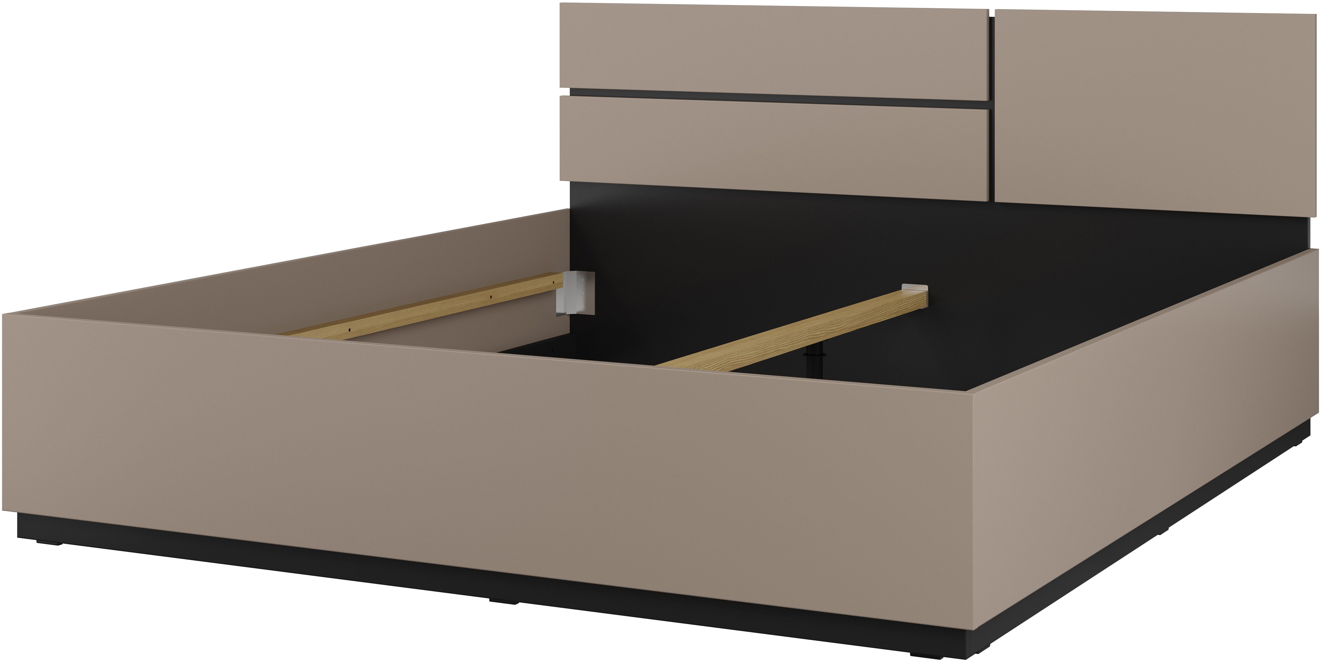 INOSIGN Bedframe Cross, moderne bedframe Tweepersoonsbed in twee maten, stabiel bedframe