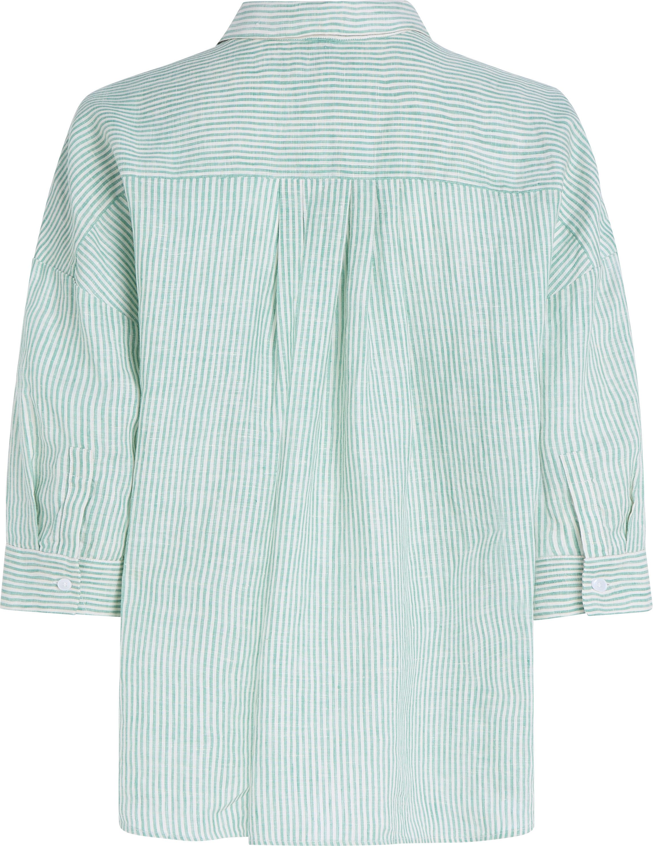 Tommy Hilfiger Shirt met 3/4 mouwen ESS LINEN LOOSE 3-4 SLEEVE SHIRT