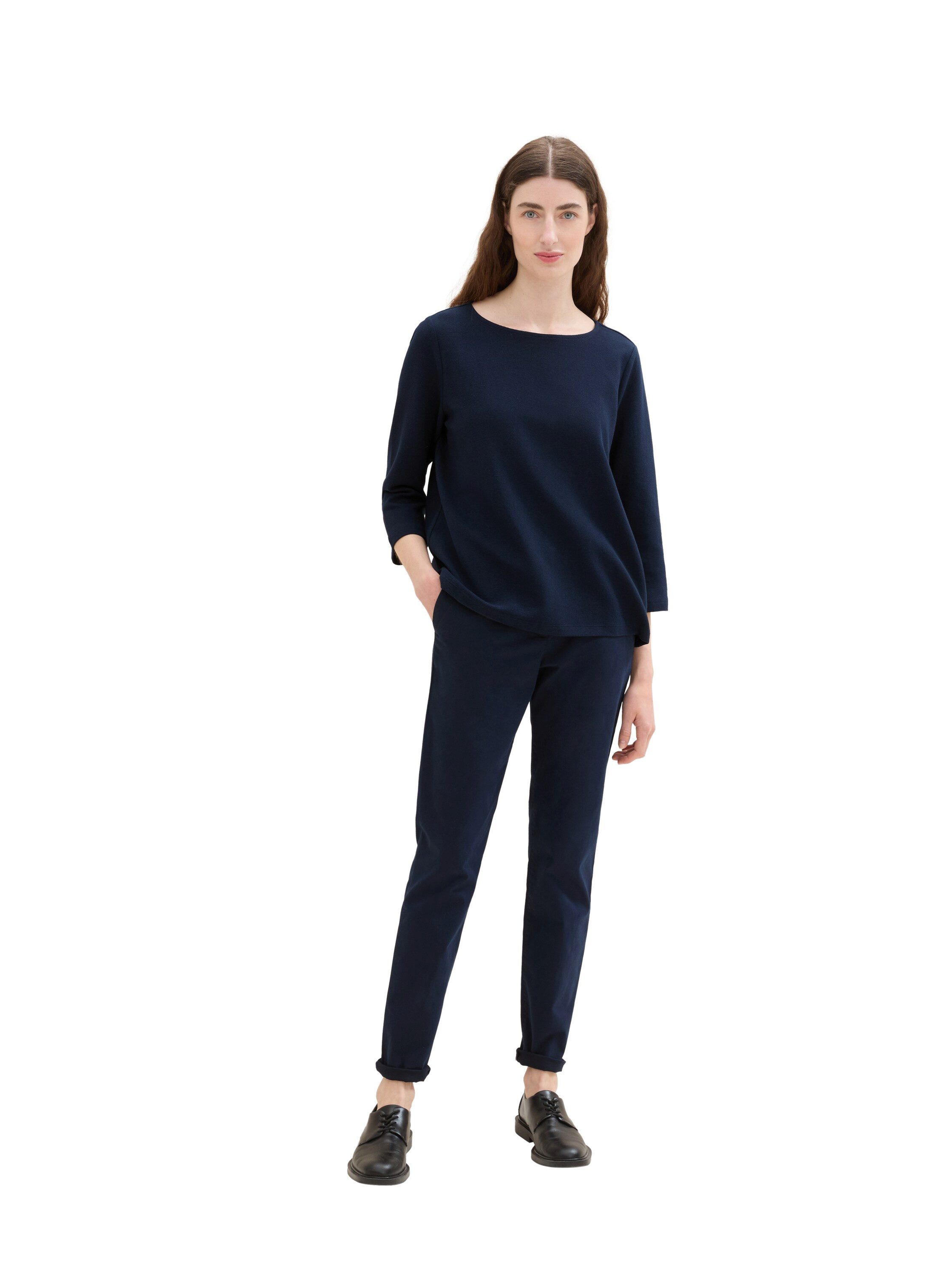 Tom Tailor Shirt met lange mouwen met structuur