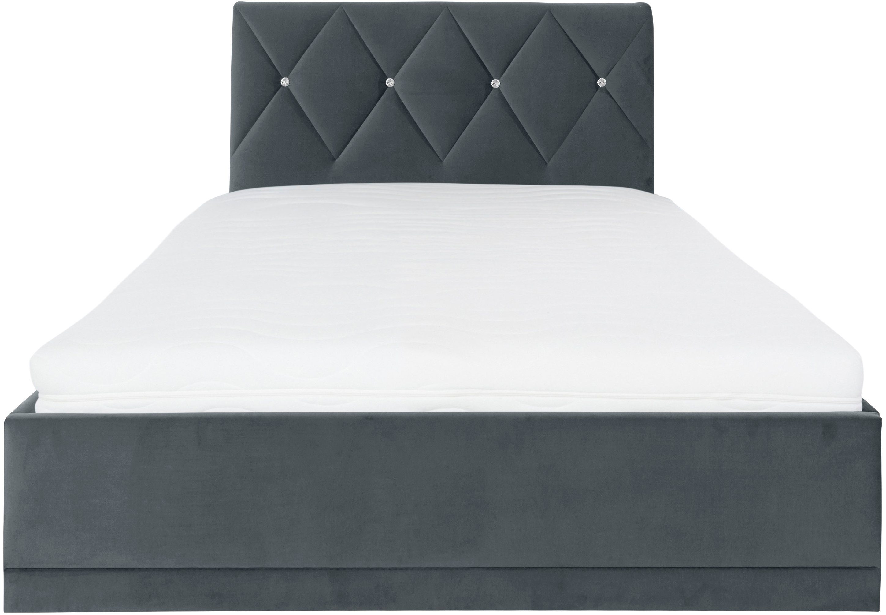 Westfalia Polsterbetten Gestoffeerd bed ADAMAS ook met bedlade, knoopdetails met stras