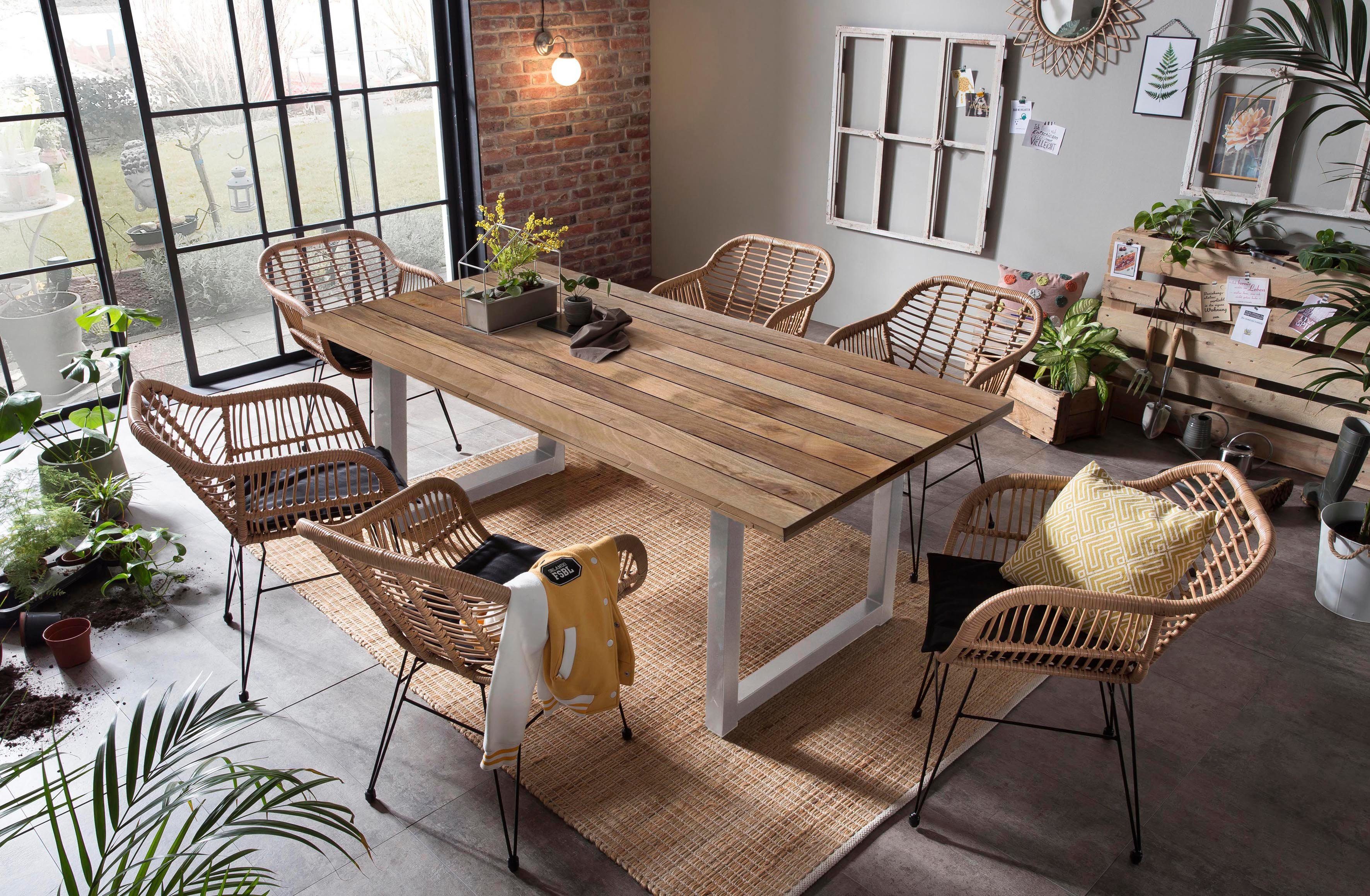 Home affaire Eettafel Aletsch gemaakt van onbehandeld hout, gerecycled steigerhout
