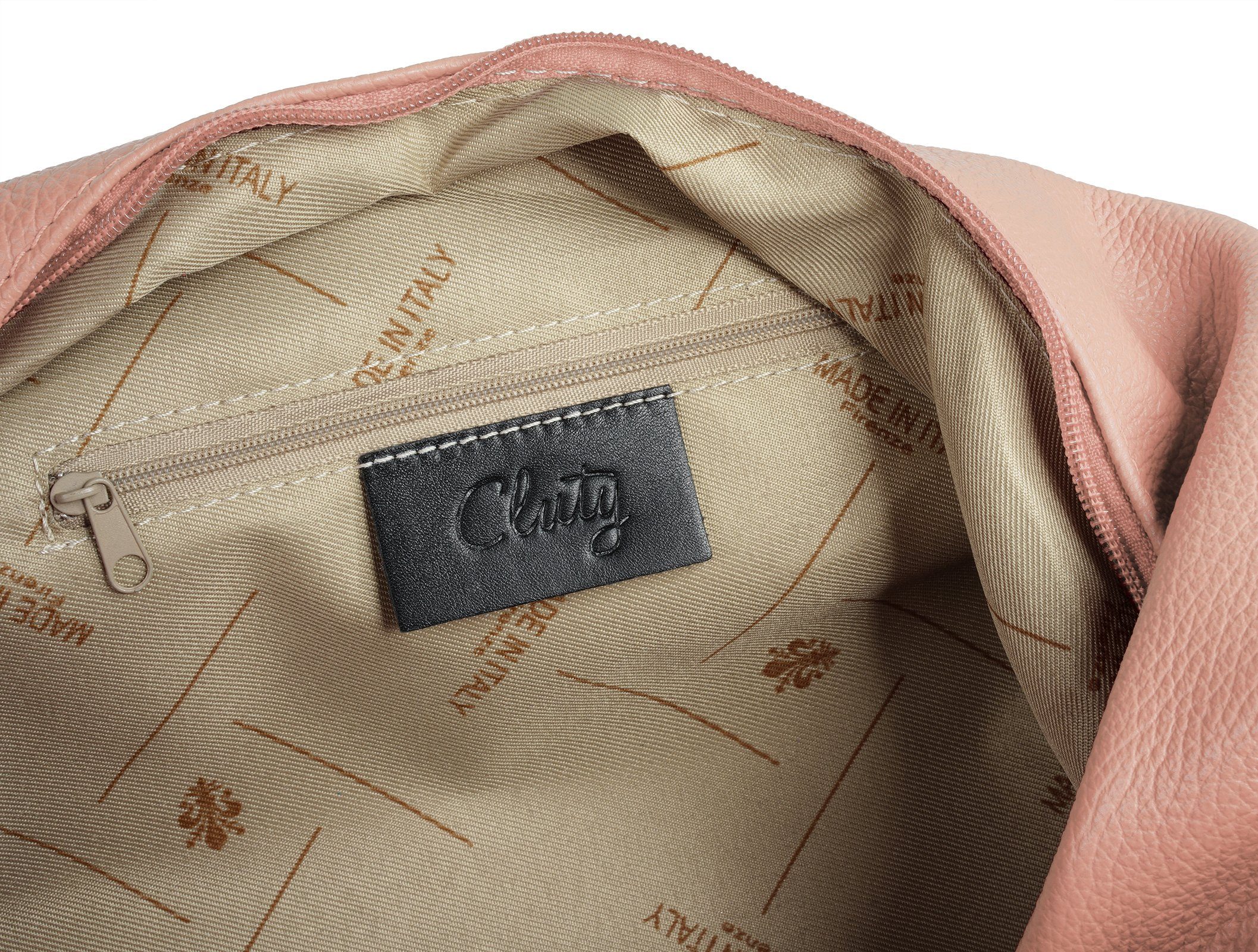 Cluty Shopper echt leer, made in italy