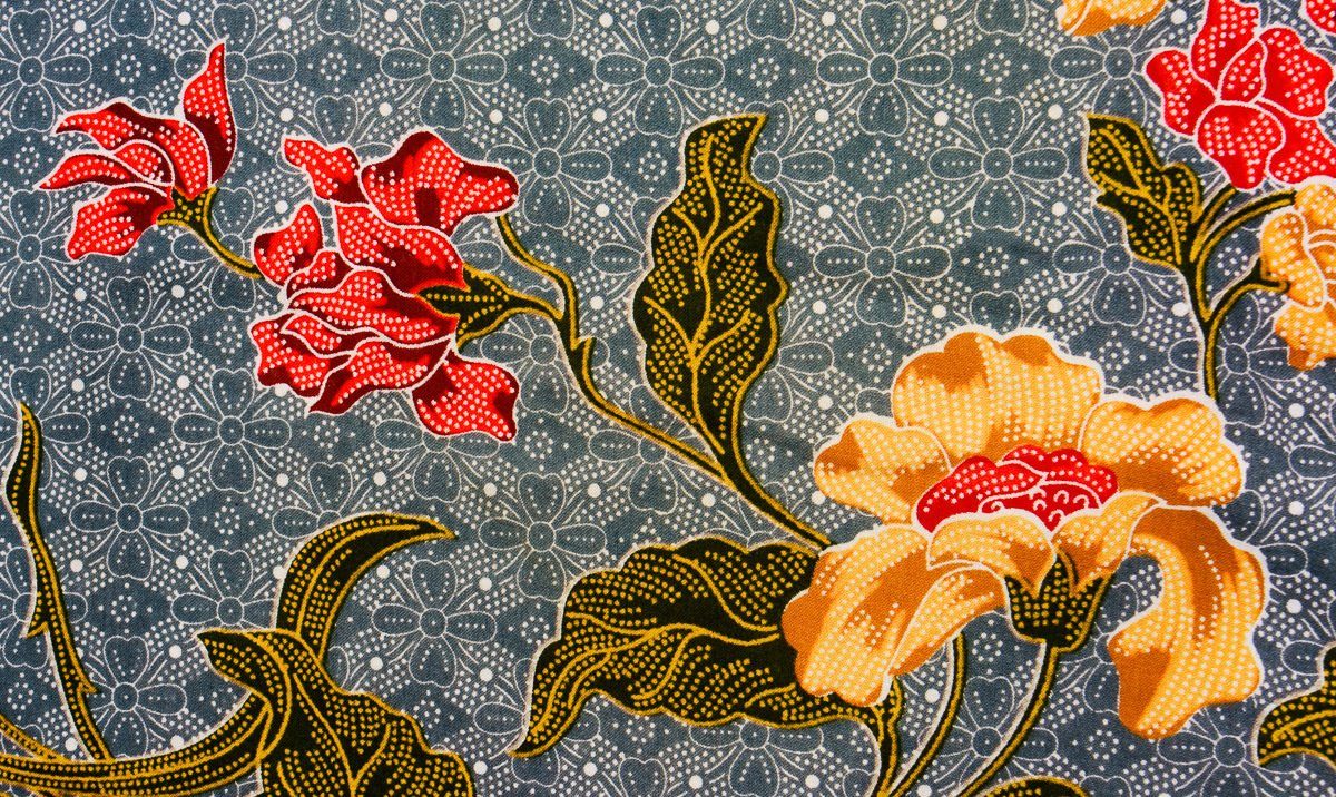 Papermoon Fotobehang Batik patroon Vliesbehang, eersteklas digitale print
