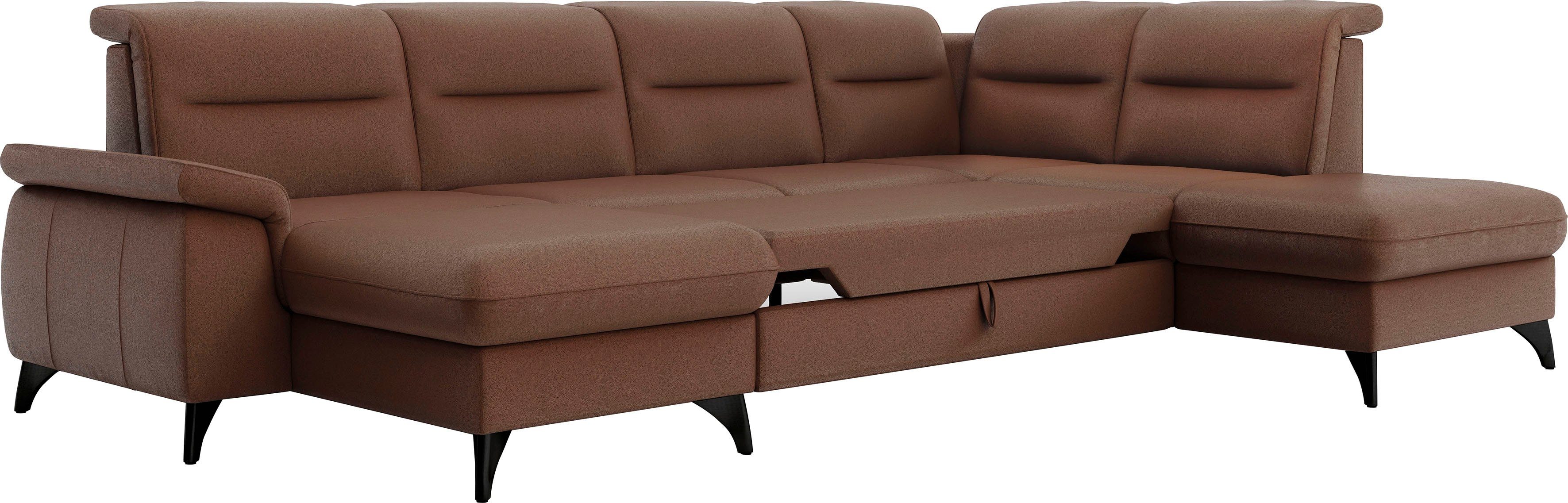 sit&more Zithoek Astoria U-vorm naar keuze met motorische relaxfunctie