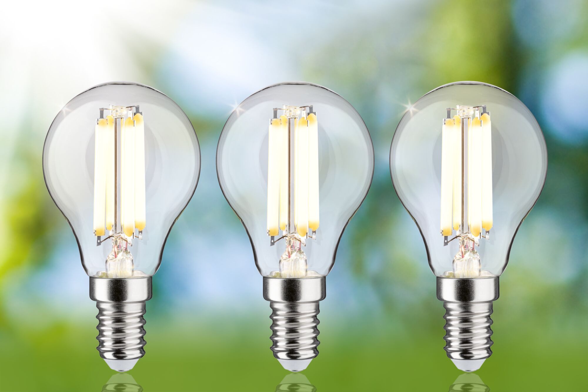 Paulmann Led-verlichting Eco-Line filament 230V LED druppel E14 3-pack 525lm 2,5W 3000K helder (3 stuks)