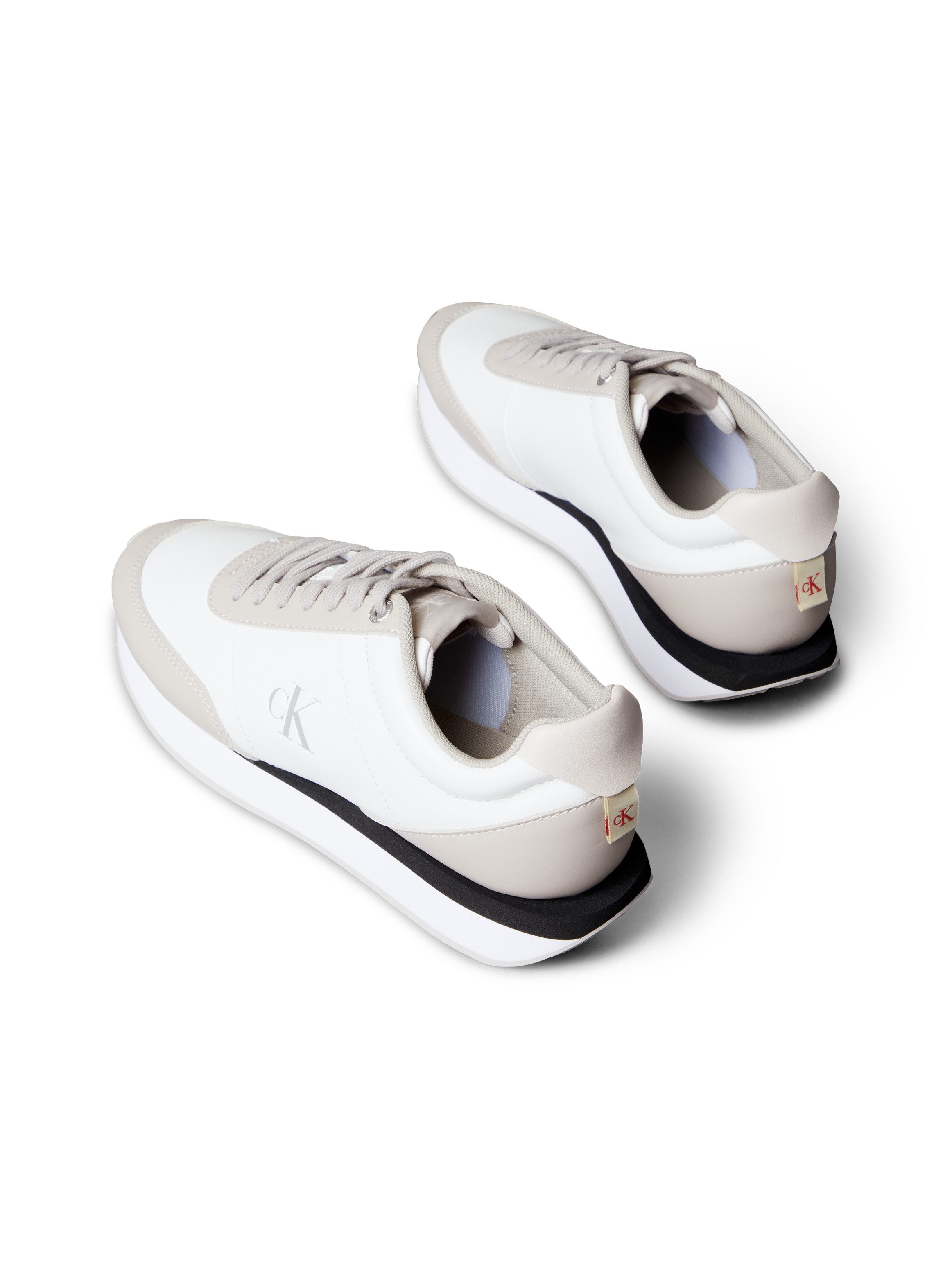 Calvin Klein Sneakers RETRO RUNNER LACE UP LTH MG Veterschoen, lage schoen, vrijetijdsschoen met gepolsterde schachtversteviging