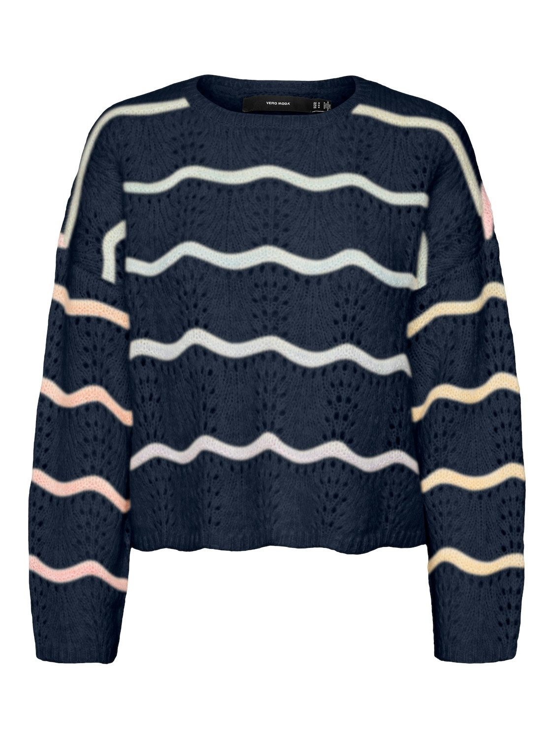 Vero Moda Trui met ronde hals VMHATTY LS O-NECK STITCH PULLOVER BOO