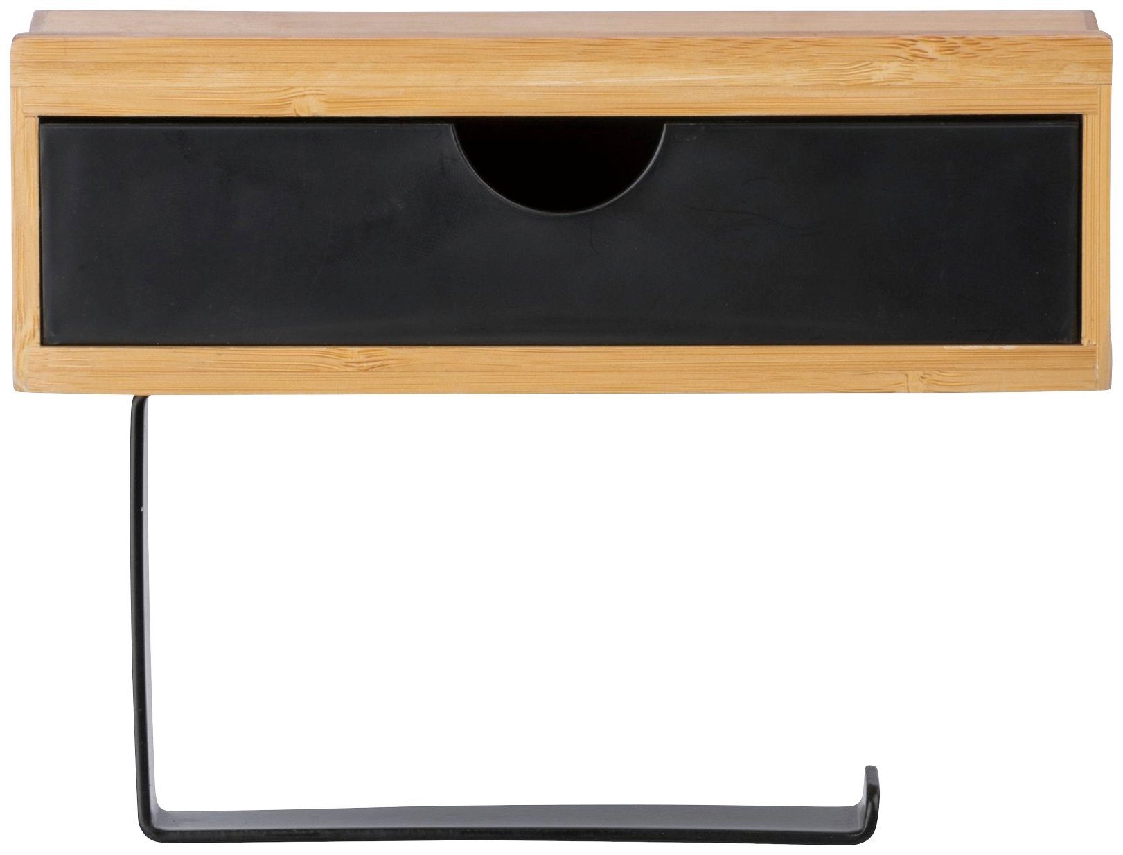 WENKO Toiletrolhouder Bambusa met lade, van bamboe