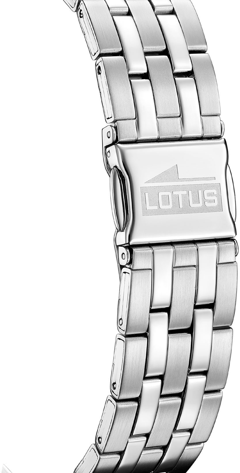 Lotus Kwartshorloge Square Horloge, herenhorloge, stalen band, analoog