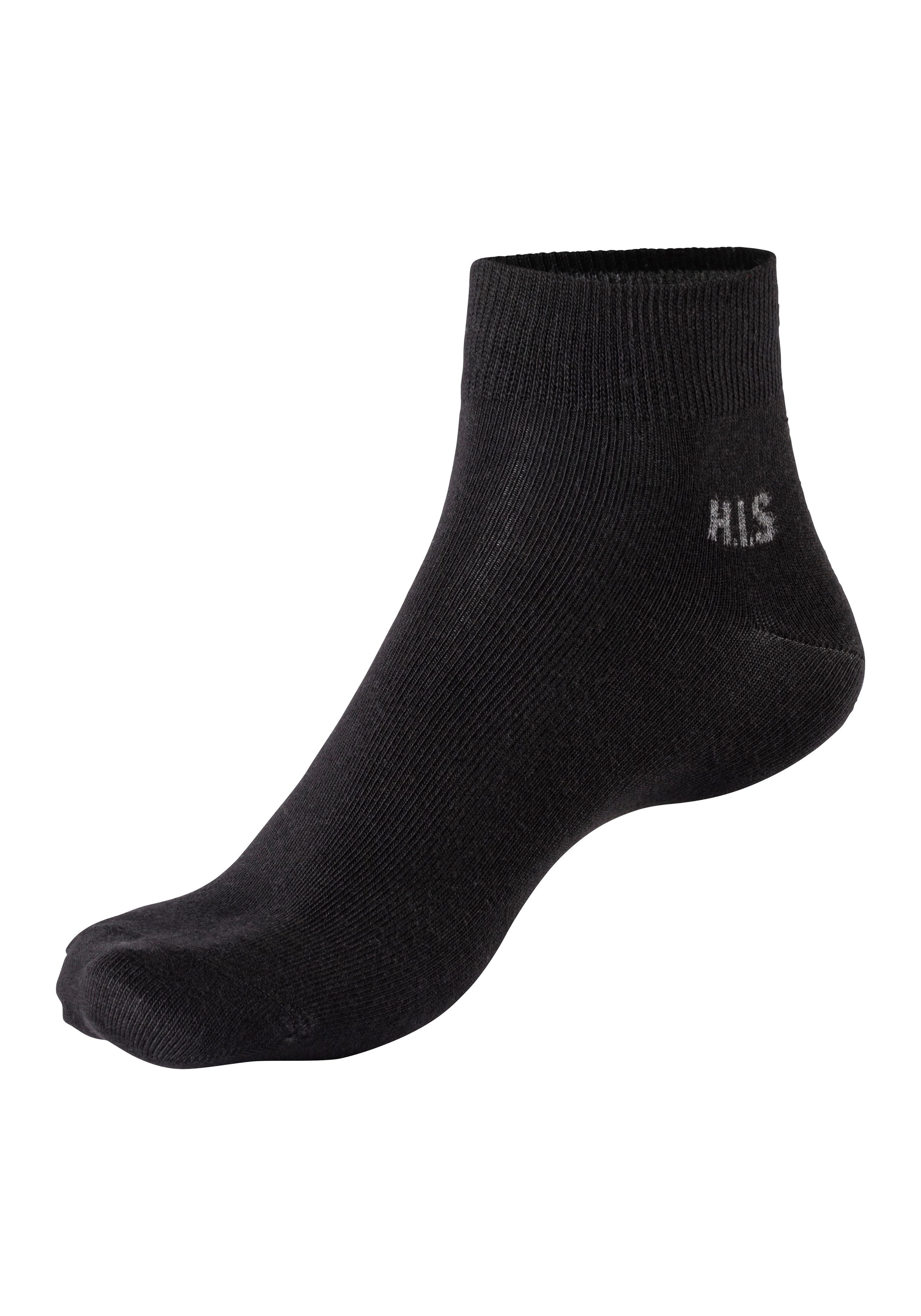 H.I.S Korte sokken met gekleurde binnenkant van de band (set, 10 paar)