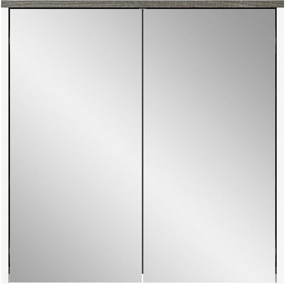 welltime badkamerspiegelkast lier badkamermeubel, 2 spiegeldeuren, breedte 60 cm (1 stuk) wit