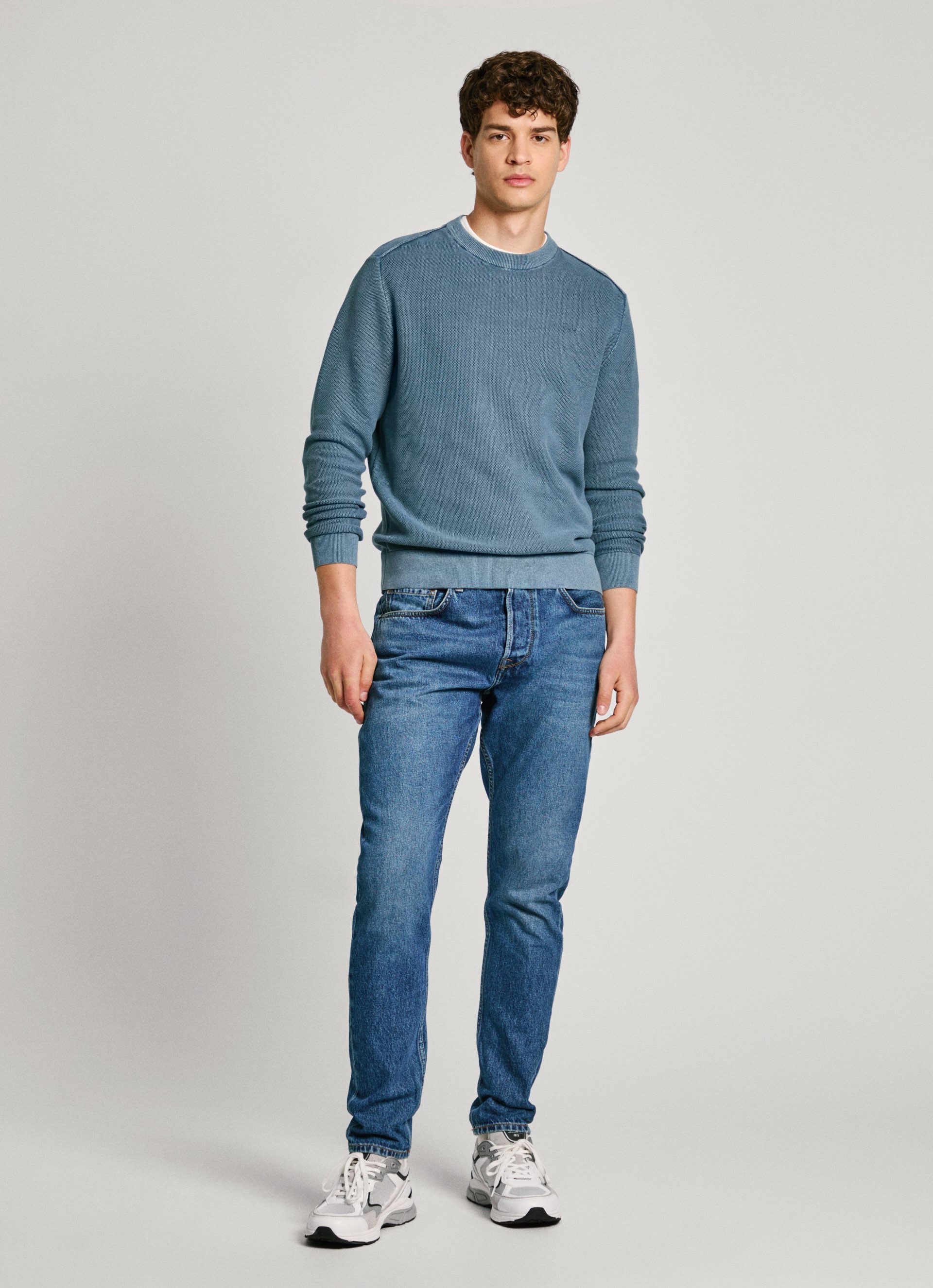 Pepe Jeans Trui met ronde hals Craig in gewassen look