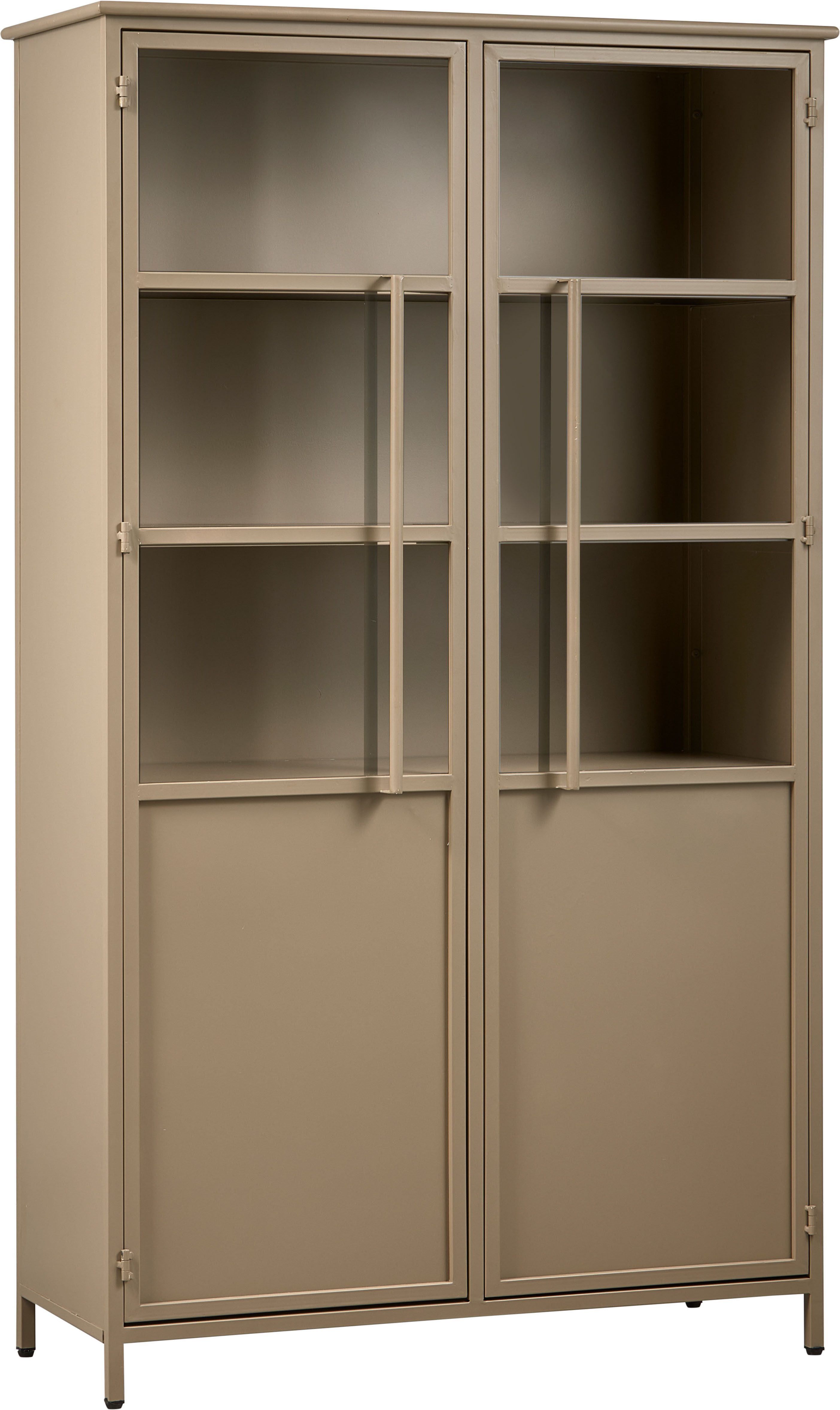 BePureHome Vitrinekast Exhibit Ijzer Khaki 170x99x44