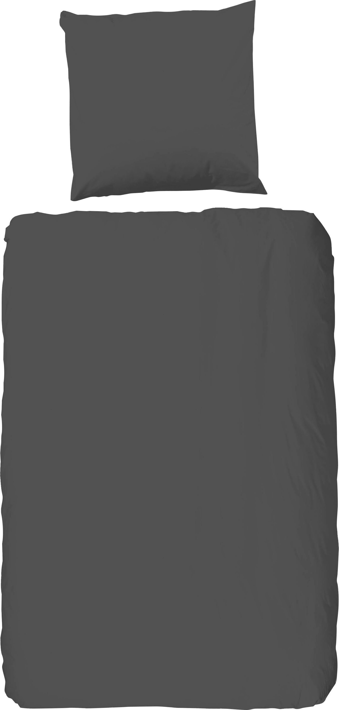 hip Overtrekset Hip Uni 100% katoen, mako-satijn, 135x200, effen wit, rits (2-delig)