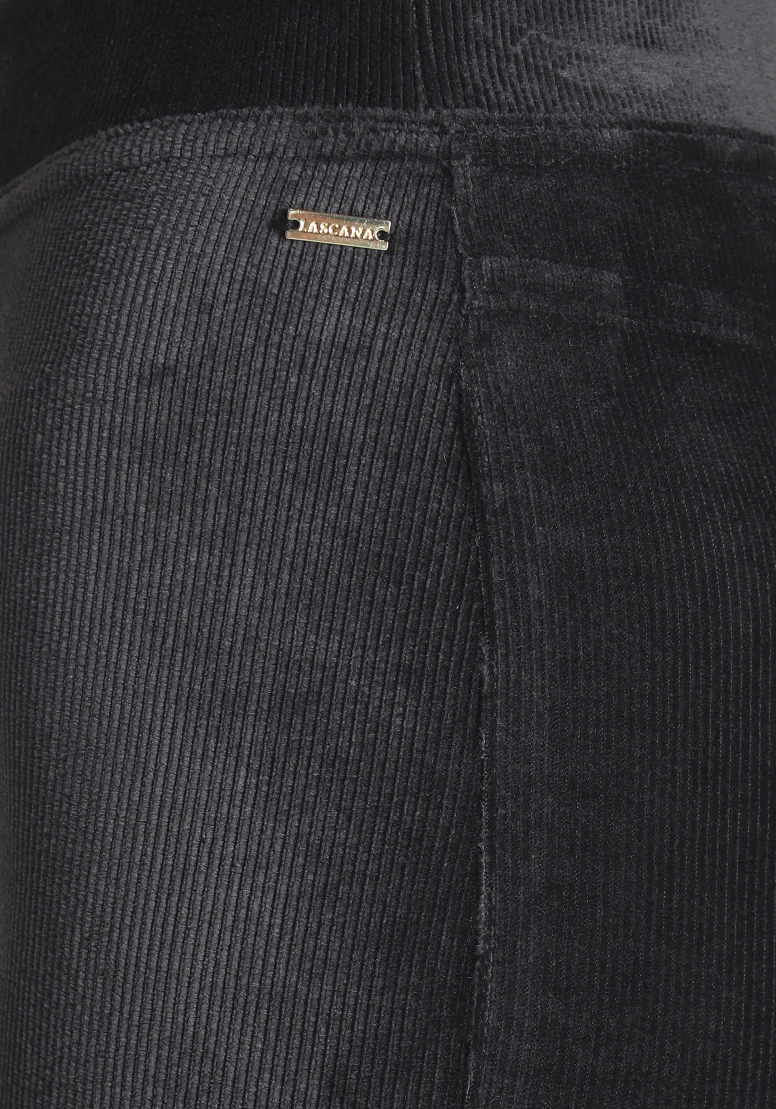 Lascana Legging uit zacht materiaal in cordlook, loungewear