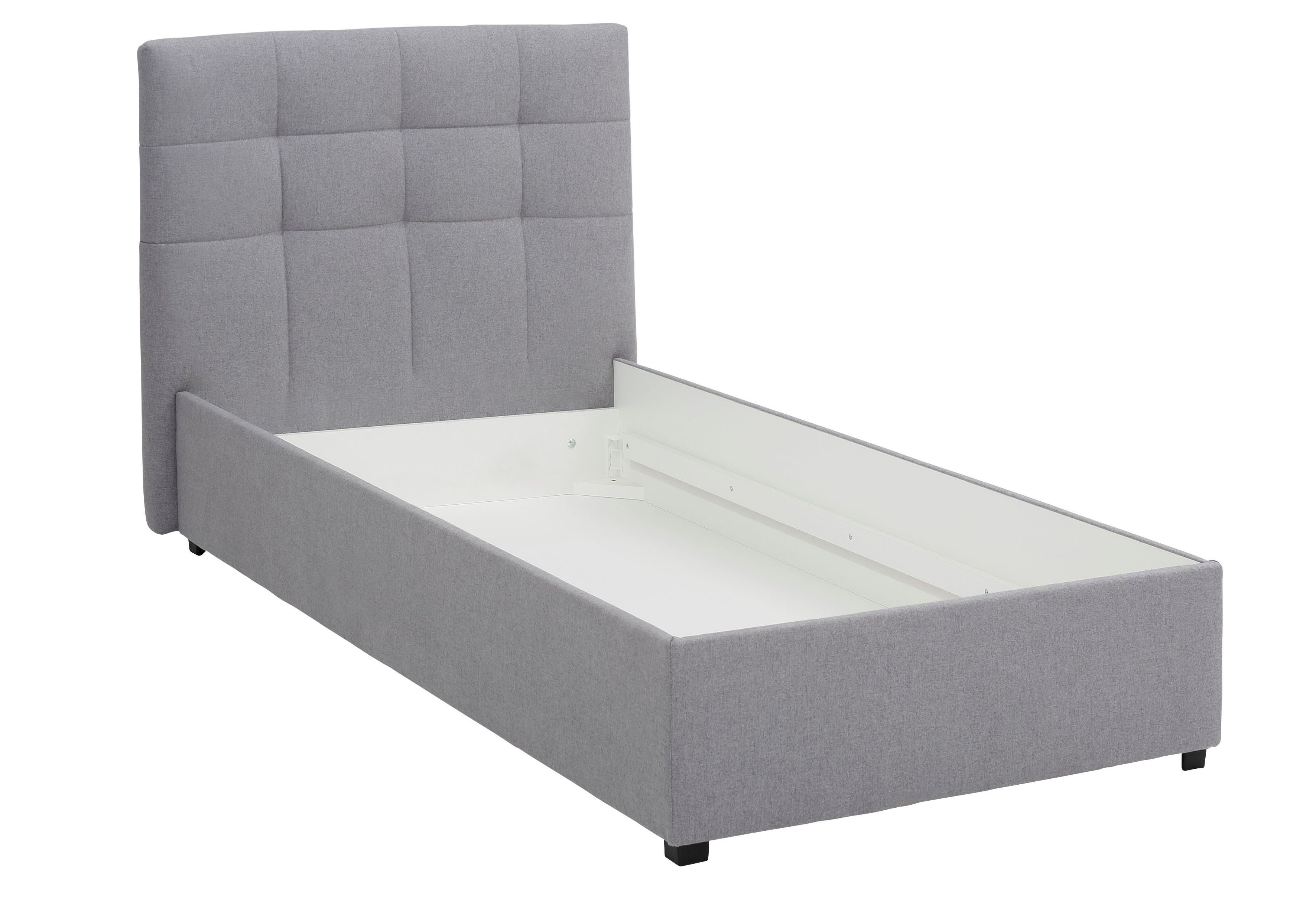 Lüttenhütt Gestoffeerd bed Endres met bedkist, naar keuze zonder matras/lattenbodem of incl. matras