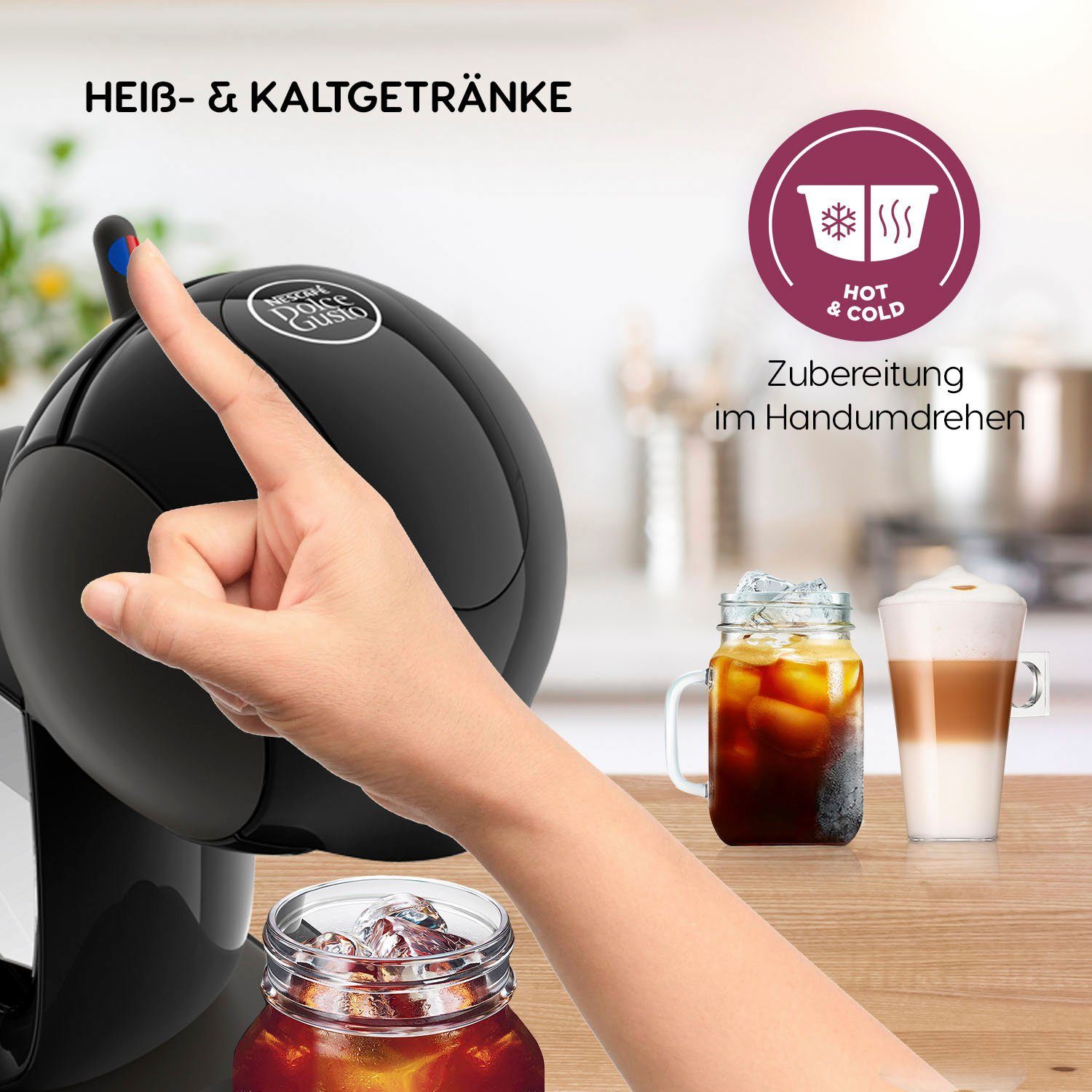 Nescafé Dolce Gusto Koffiecapsulemachine KP2708 Infinissima Touch Automatic, incl. 3 pakken dolce gusto flat white t.w.v. €17,97 (adviesprijs)