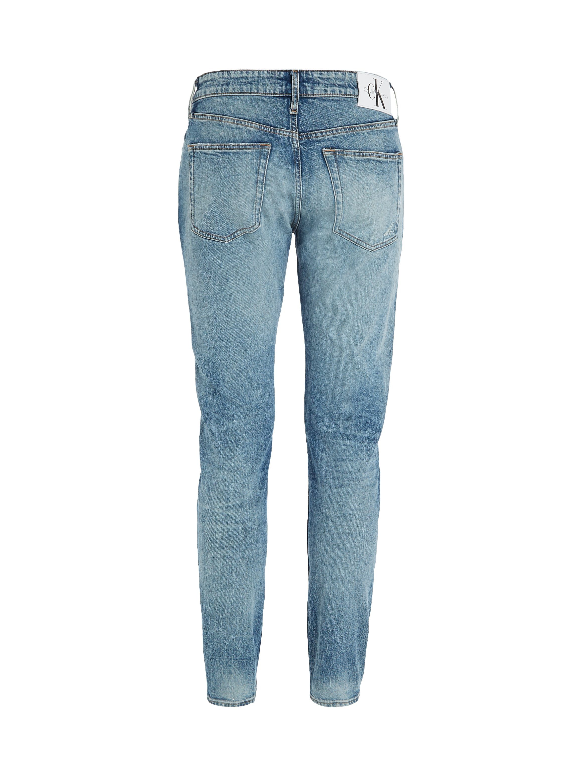 Calvin Klein Tapered jeans SLIM TAPER met leren badge