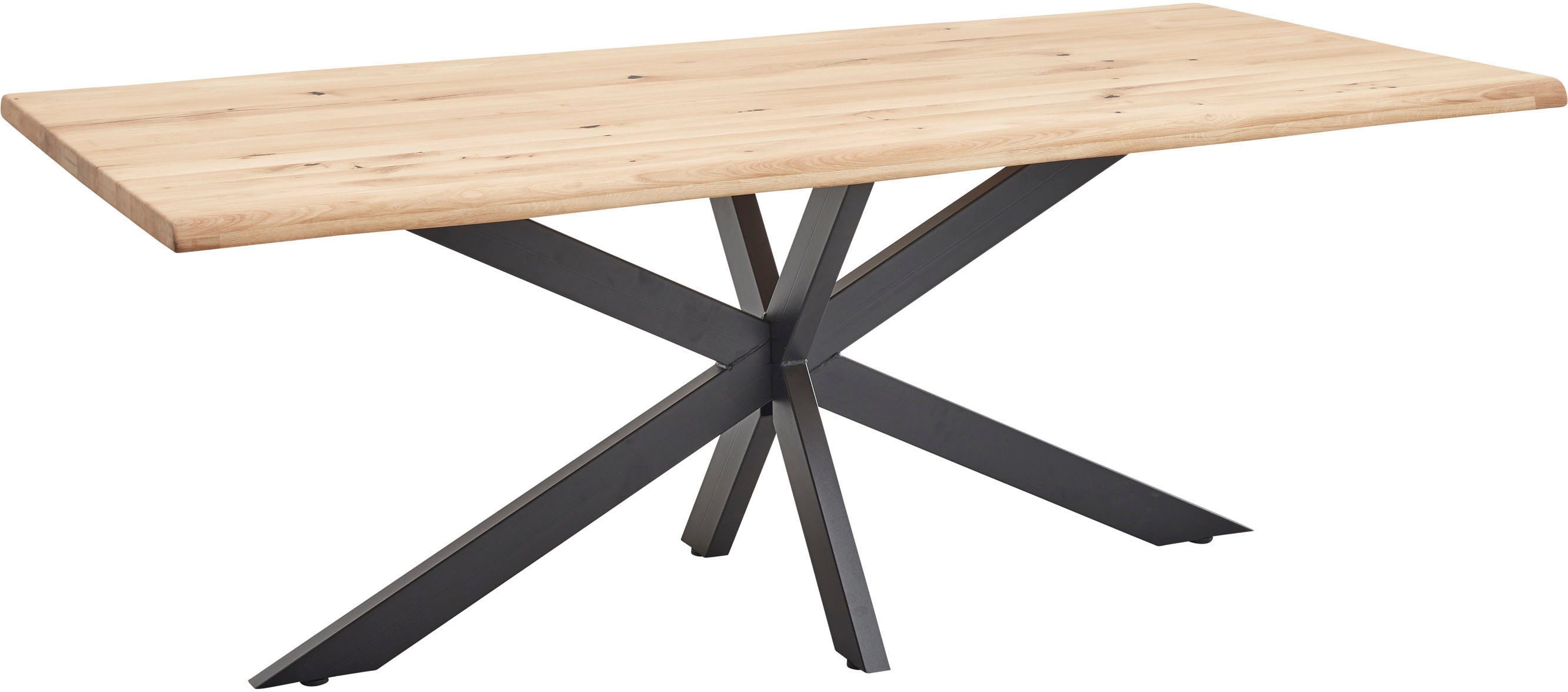 Stolkom Eettafel TOM, TOPSELLER! 200 cm breed massief eikenhout met boomrand