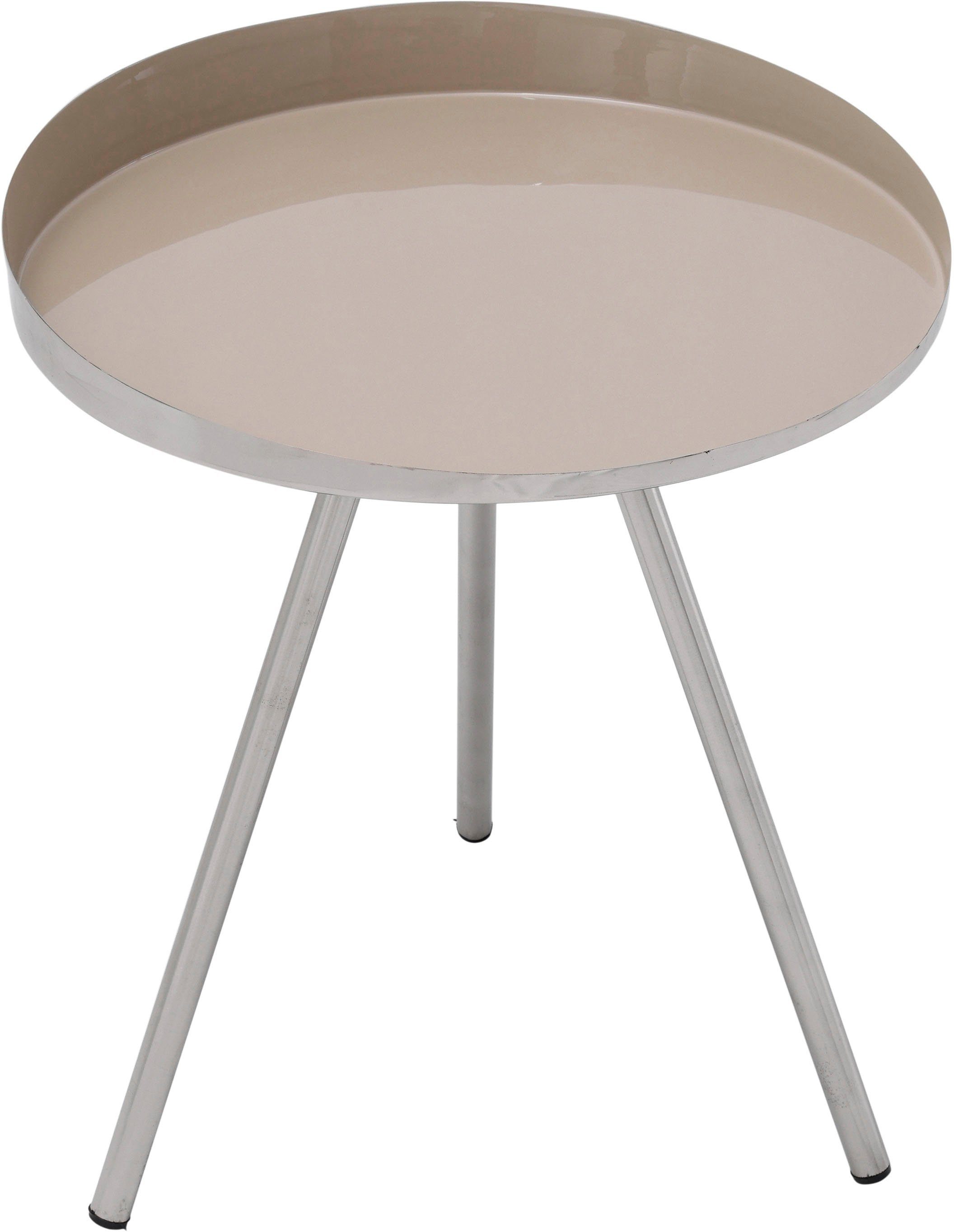 Kayoom Bijzettafel Morrison, ronde bijzettafel, elegante uitstraling (1 stuk) bijzettafels bruin