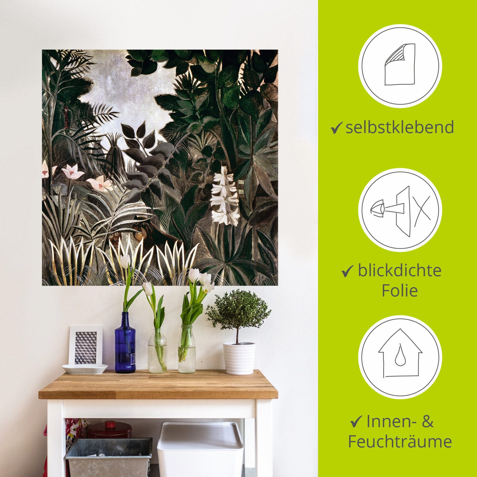 Artland Artprint Jungle, 1909 als artprint op linnen, muursticker in verschillende maten