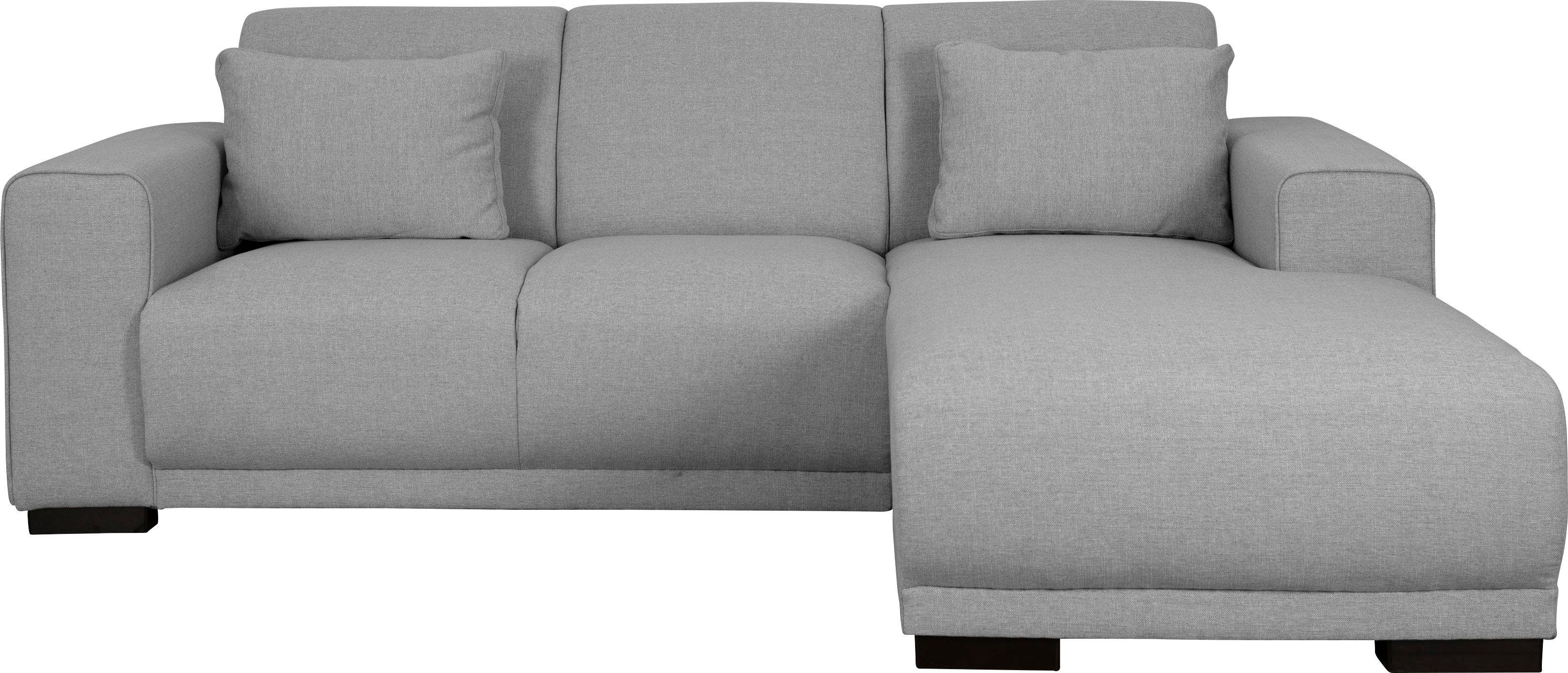 Home affaire Hoekbank BORNHOLM L-vorm met chaise longue, afmetingen B/D/H: 234/162/85 cm Recamiere links of rechts bestelbaar, golfvering, inclusief 2 kussens