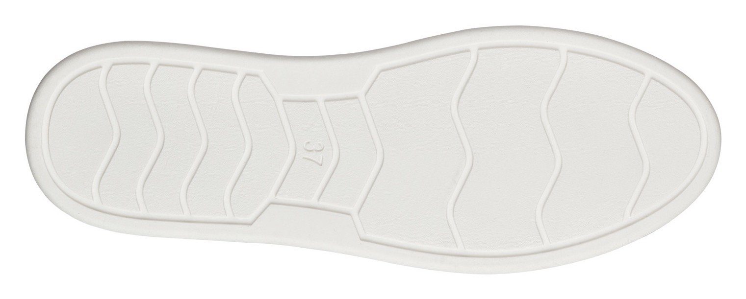 Marco Tozzi Plateausneakers vrijetijdsschoen, lage schoen, veterschoen met contrast bies