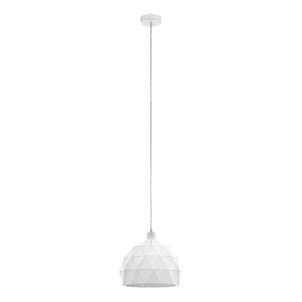 EGLO Hanglamp ROCCAFORTE Hanglamp, hanglamp van staal, wit, fitting: E27, Ø 40 cm (1 stuk)